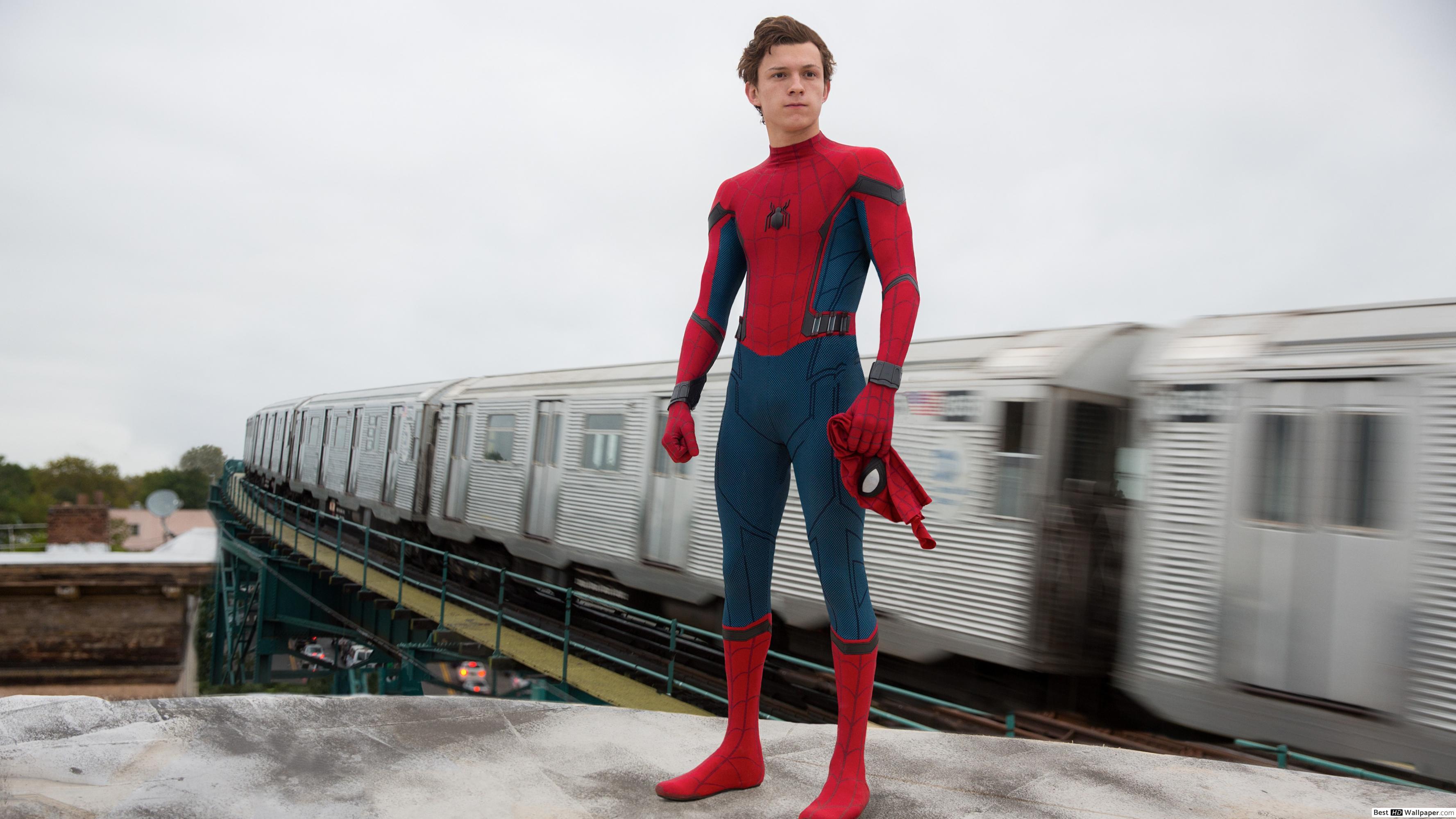 3554x1999 Spider Man: Homecoming Movie Holland As Spiderman HD Wallpaper Download