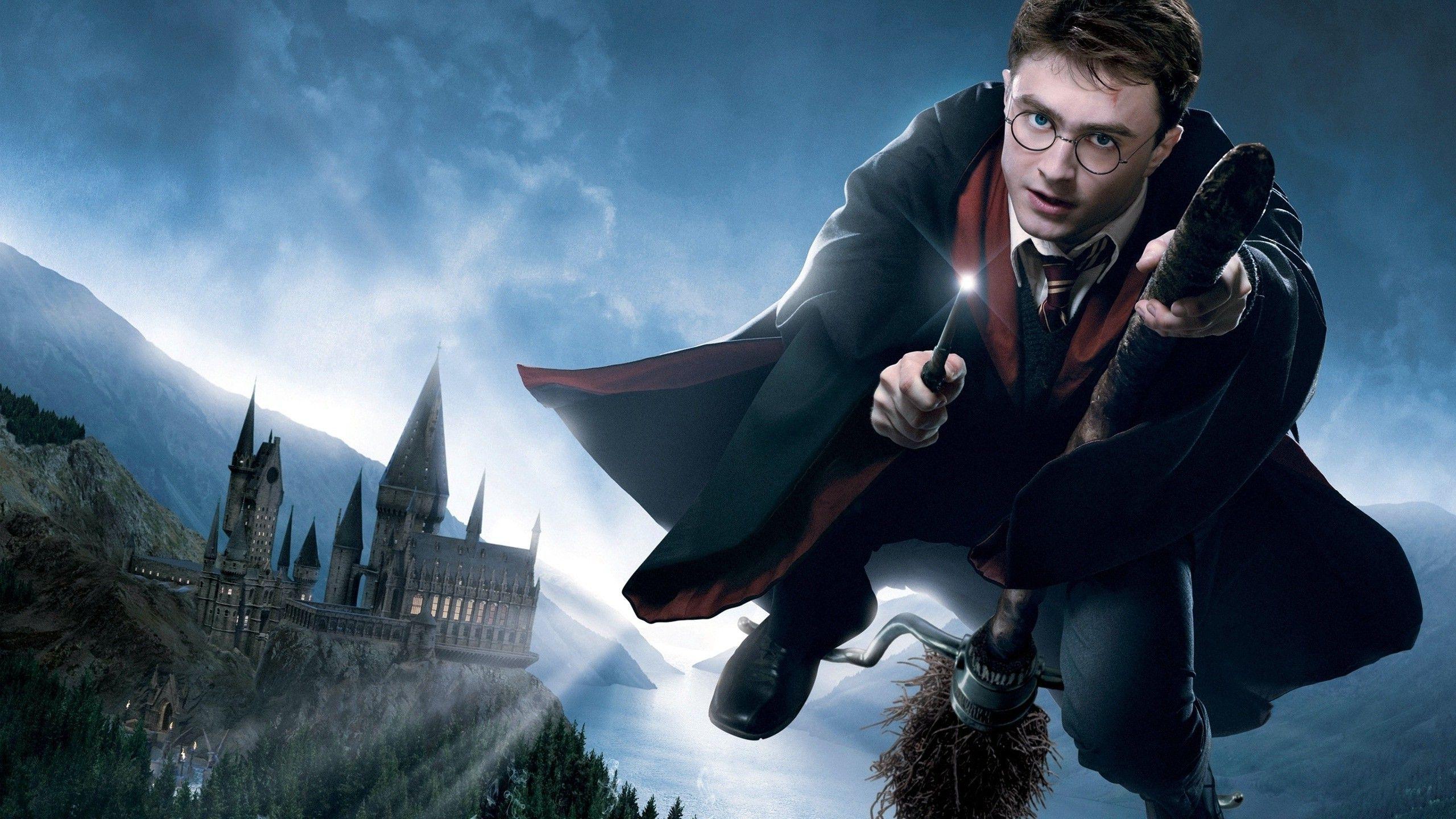 2560x1440 movies, Harry Potter, Hogwarts, Castle, Daniel Radcliffe, Harry