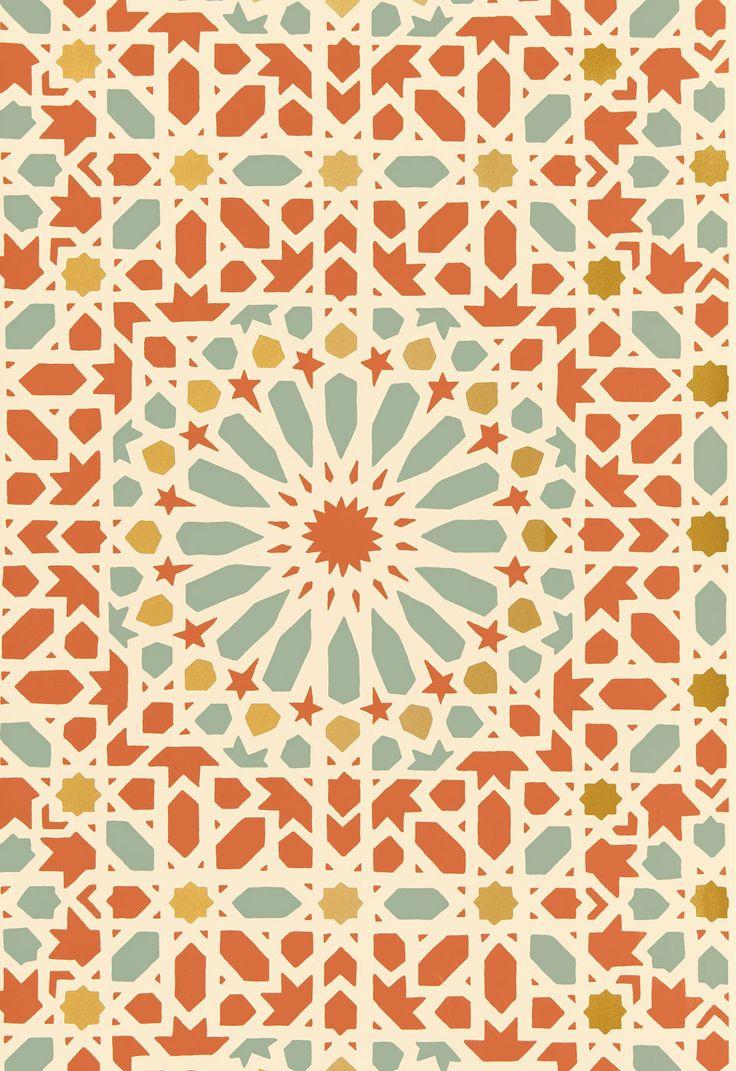 736x1071 Orange and Teal Wallpaper
