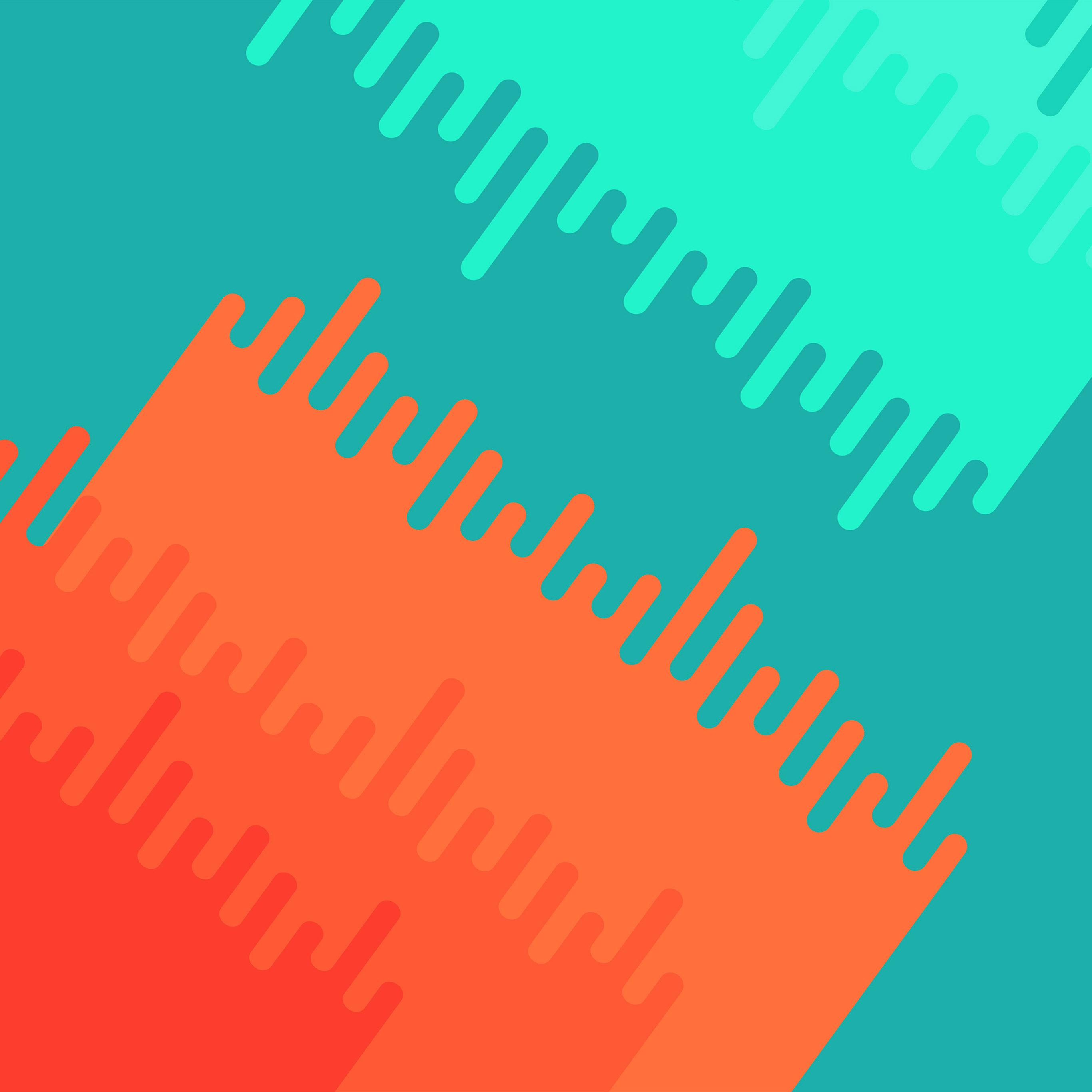 2732x2732 Abstract Orange Green Art Pattern Wallpaper