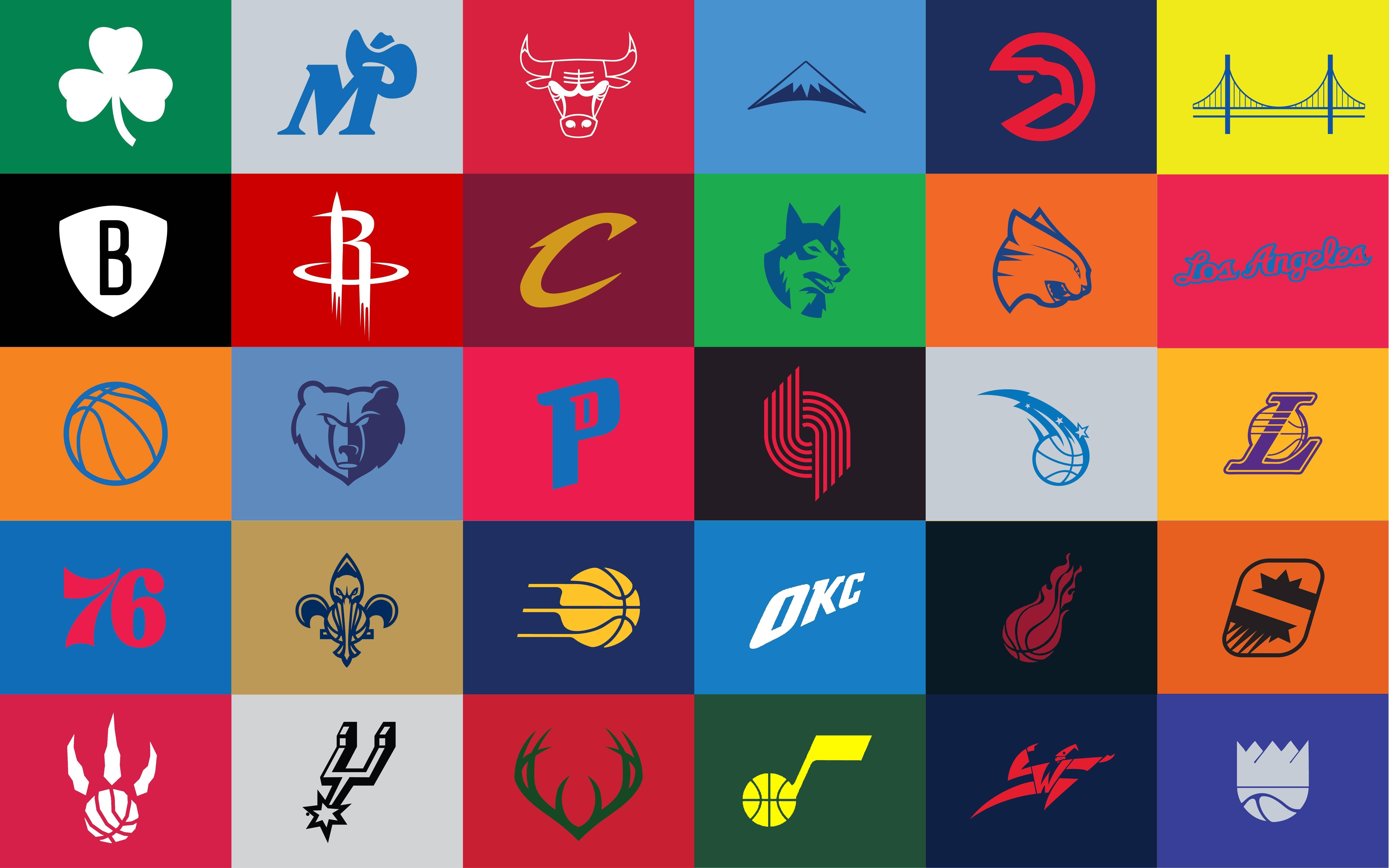 7002x4376 NBA Logo Minimalist Wallpaper