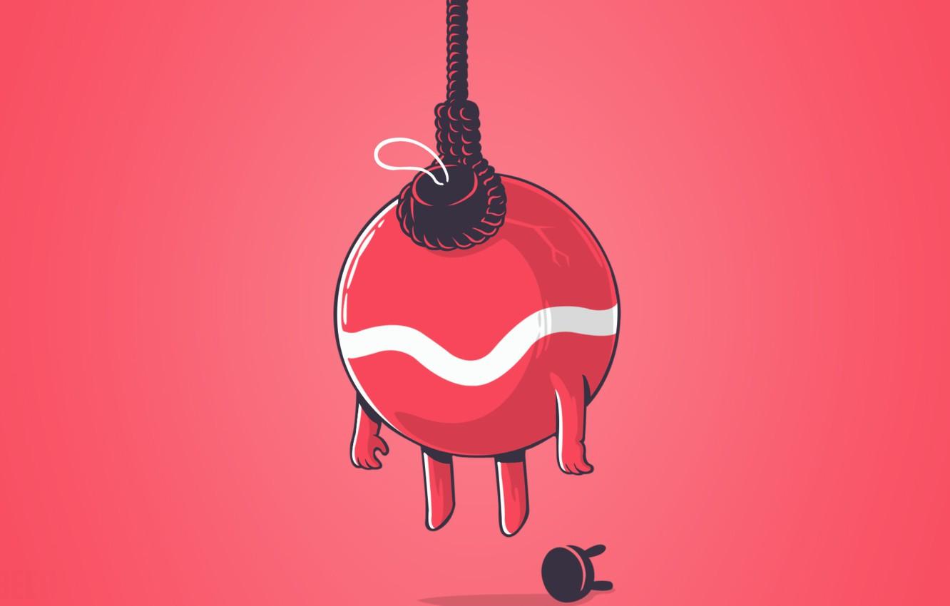 1332x850 Photo Wallpaper New Year, Ball, Minimalism, Rope, Chair, Christmas Wallpaper Desktop