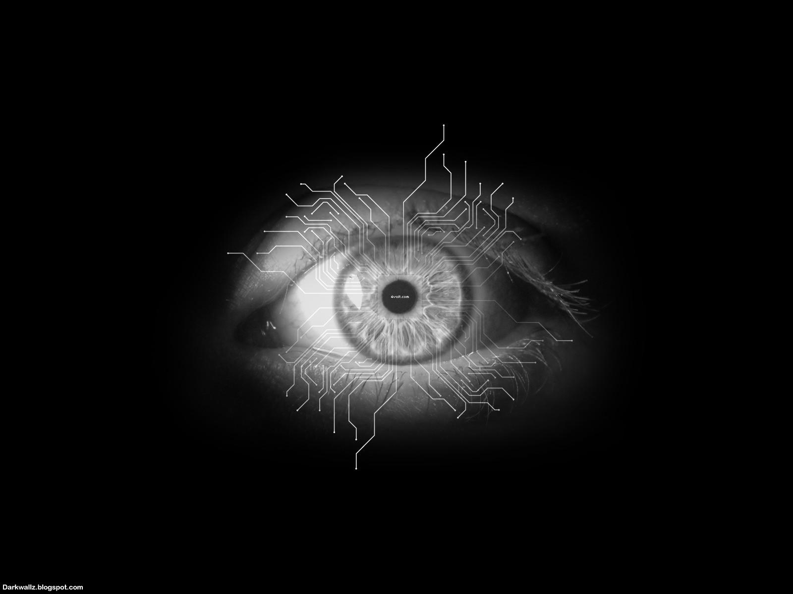1600x1200 Scary Wallpaper Background: Scary Black Eyes Design Background