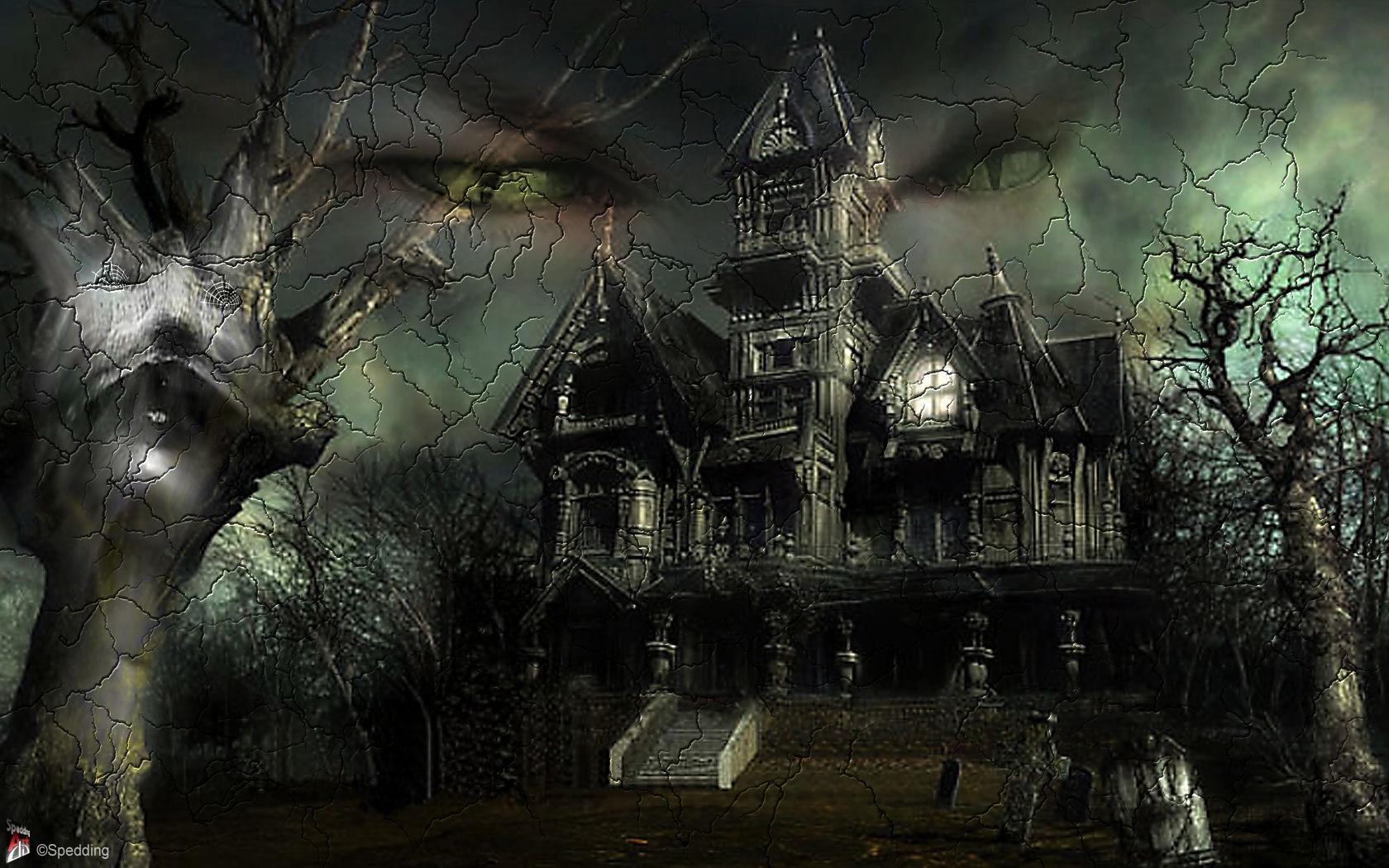 1680x1050 Creepy Halloween Wallpaper for Desktop