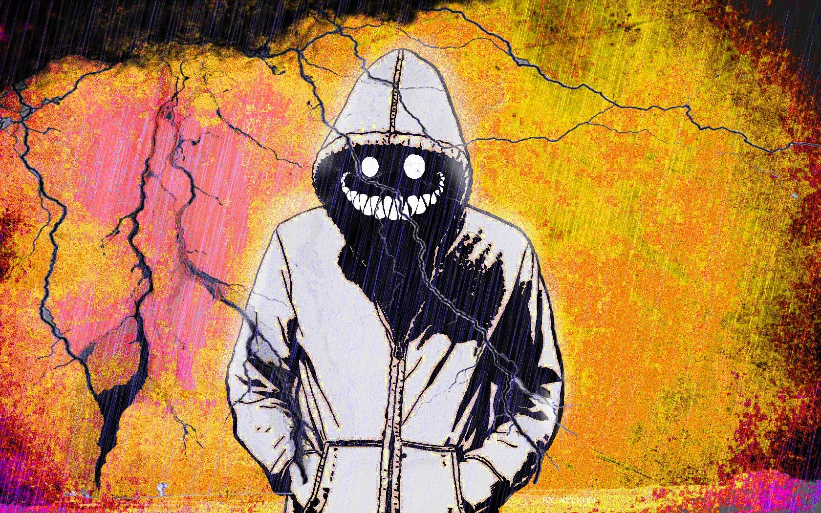 1680x1050 Download Wallpaper, Download 1920x1200 creepy rain alone soul smiling demon hoody fun dark soul 1680x1050 wallpaper People HD Wallpaper, Hi Res People Wallpaper, High Definition Wallpaper