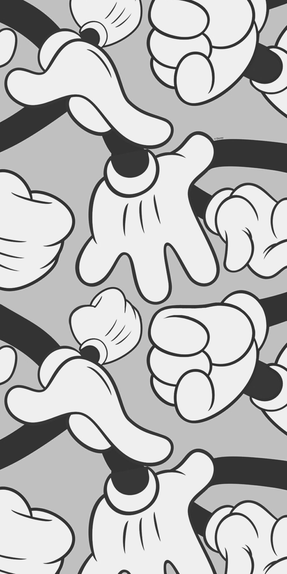 960x1920 Mickey Mouse Black And White Hands