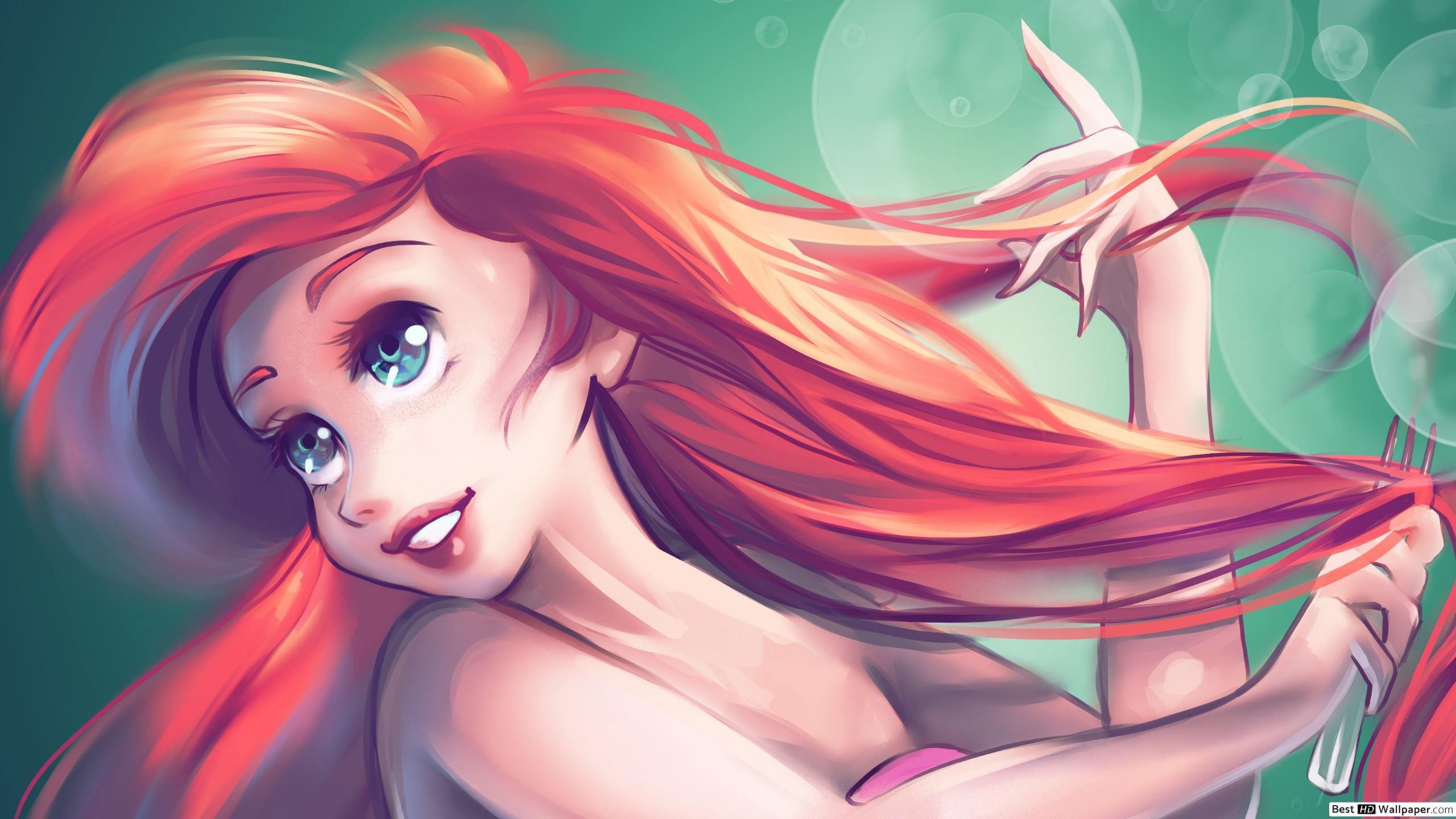 2560x1440 Ariel' Dreamy Fanart Little Mermaid (Disney Movie) HD wallpaper download