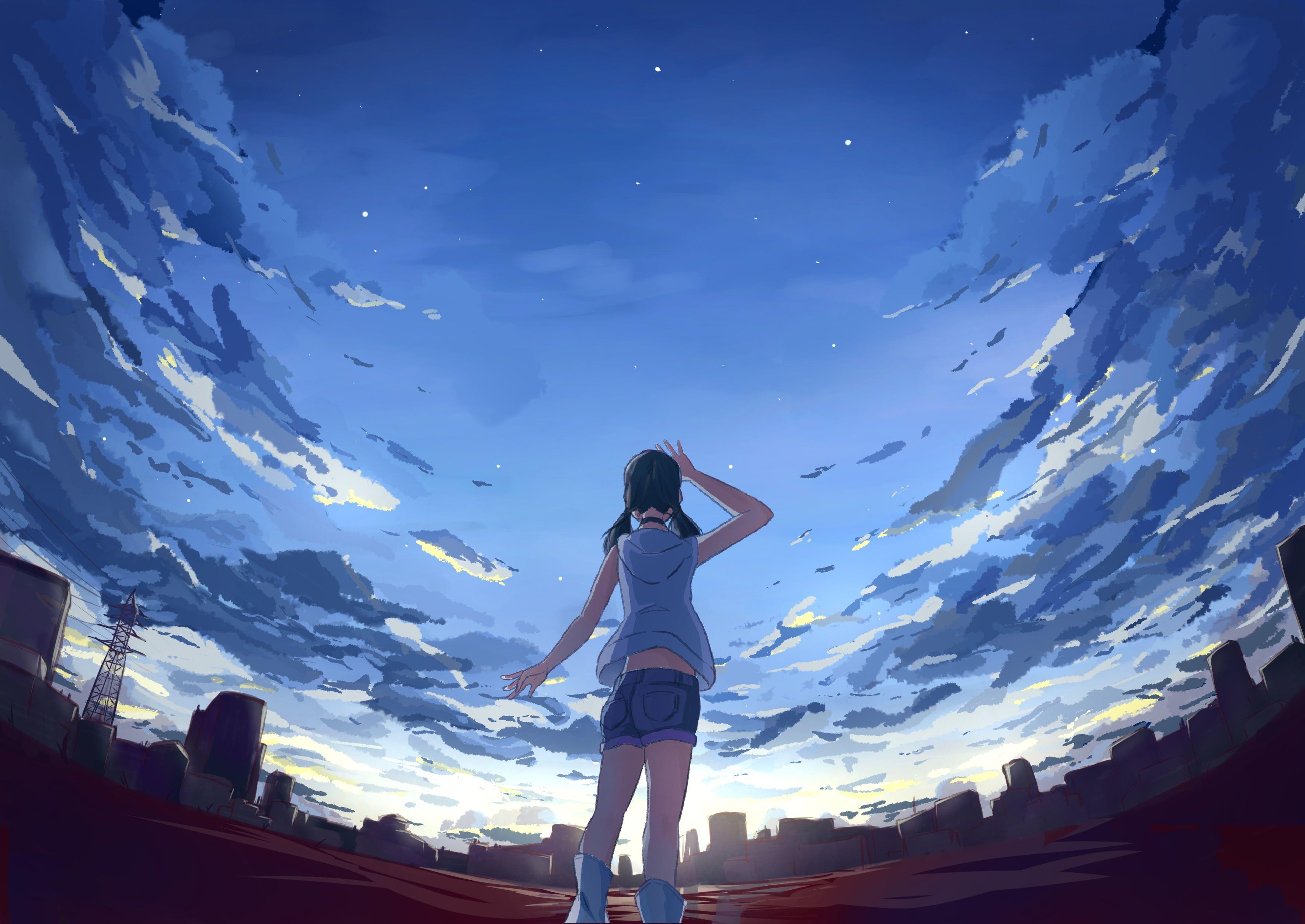 3541x2508 Anime Weathering With You Hina Amano K #wallpaper #hdwallpaper #desktop. Good anime series, Anime scenery, Anime background