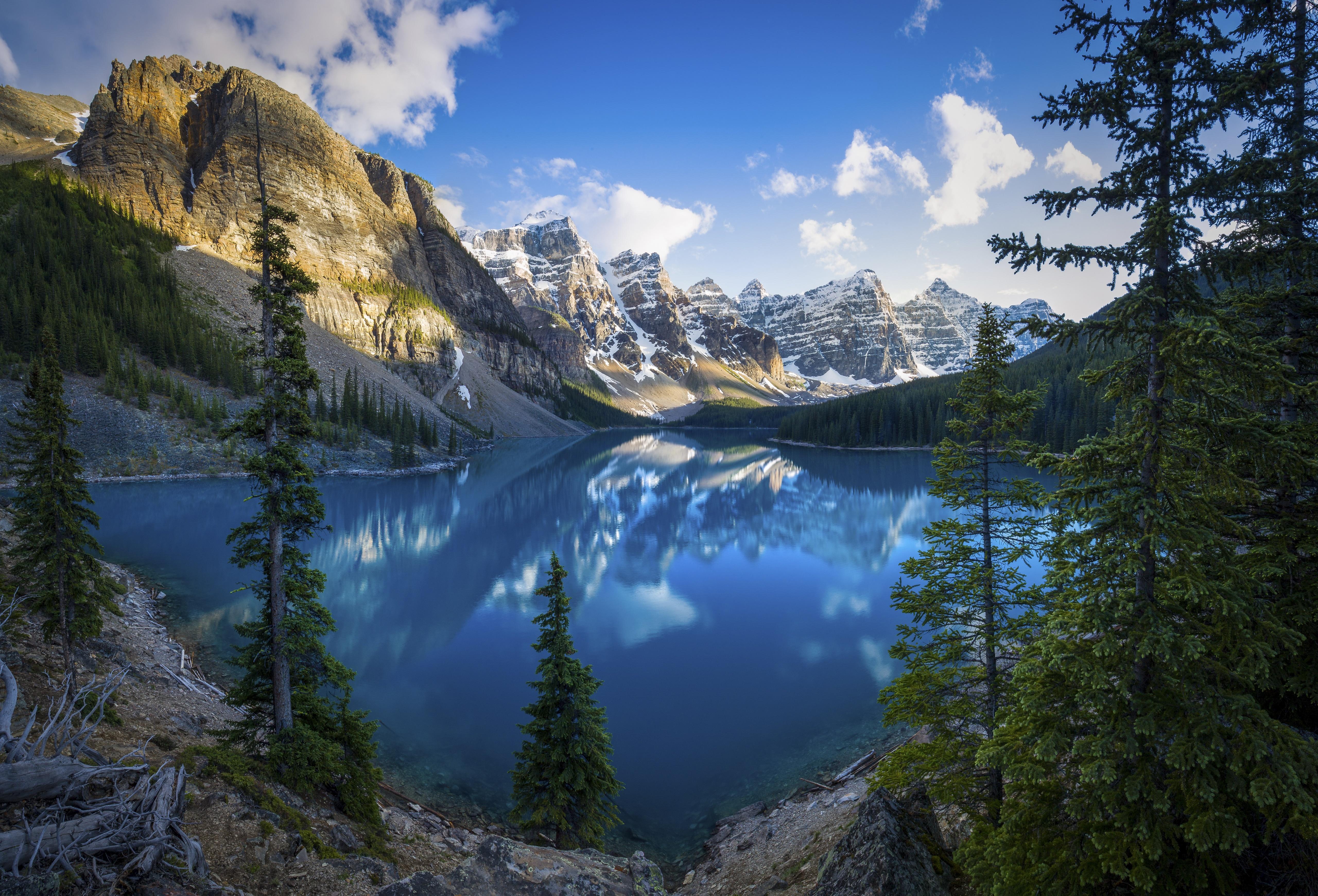 5120x3481 Moraine Lake Wallpaper 4K, Banff National Park, Mountains, Daytime, Scenery, Nature