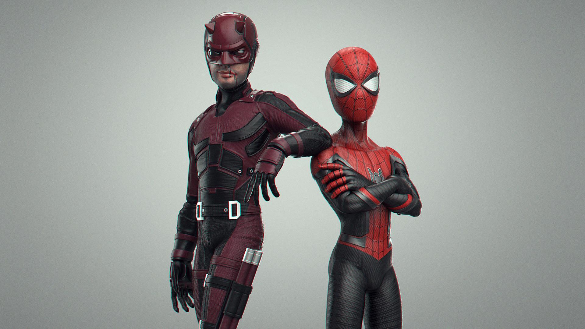 1920x1080 Daredevil And Spiderman Laptop Full HD 1080P HD 4k Wallpaper, Image, Background, Photo and Picture
