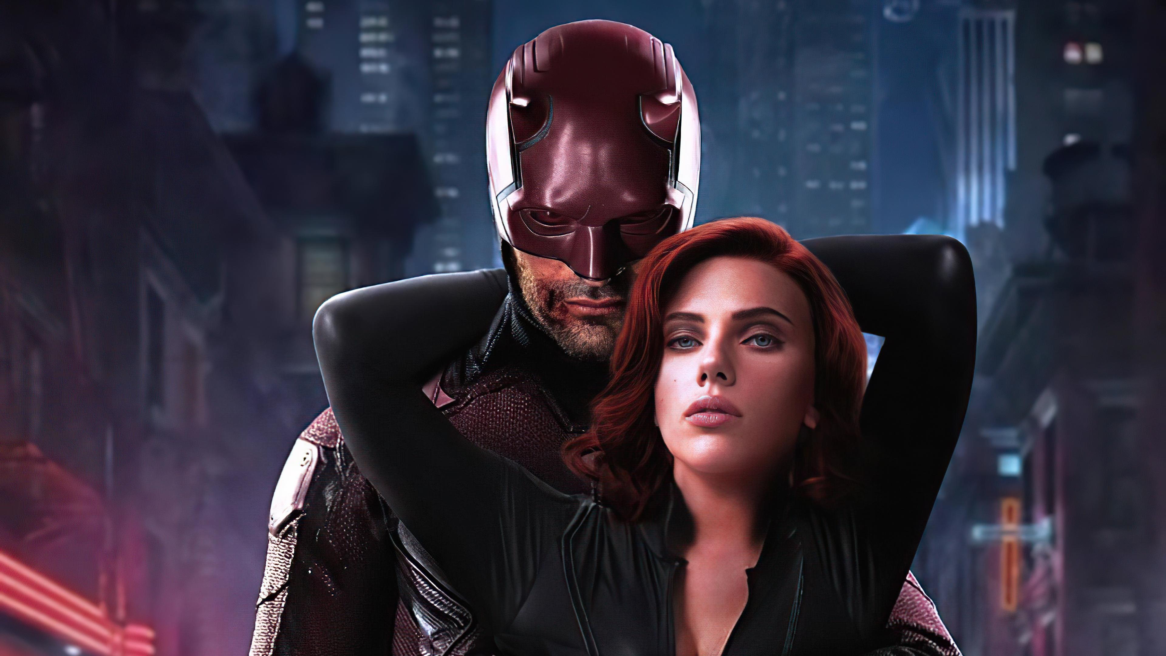 3840x2160 Daredevil And Black Widow 4k Laptop Full HD 1080P HD 4k Wallpaper, Image, Background, Photo and Picture