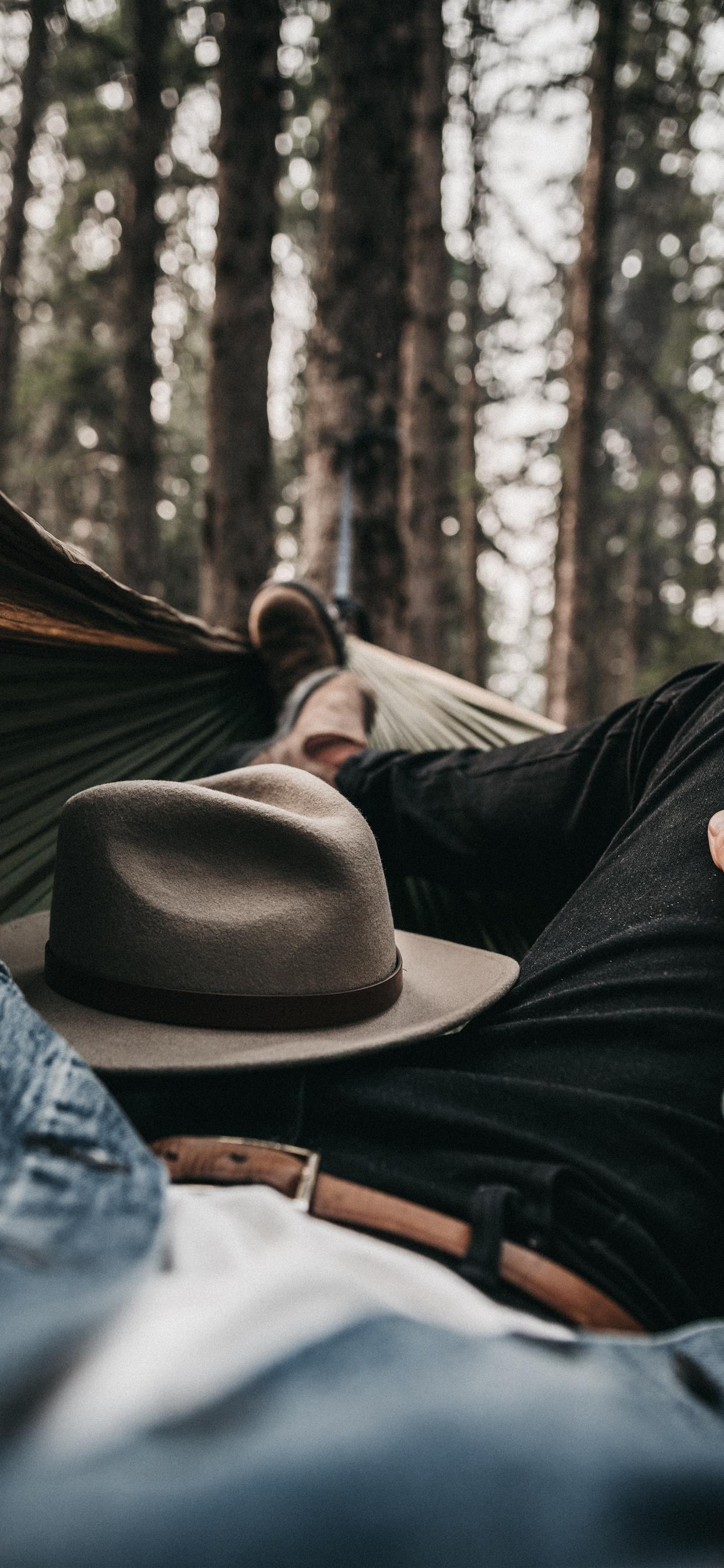 1242x2688 Campsite Hammock iPhone X Wallpaper Free Download