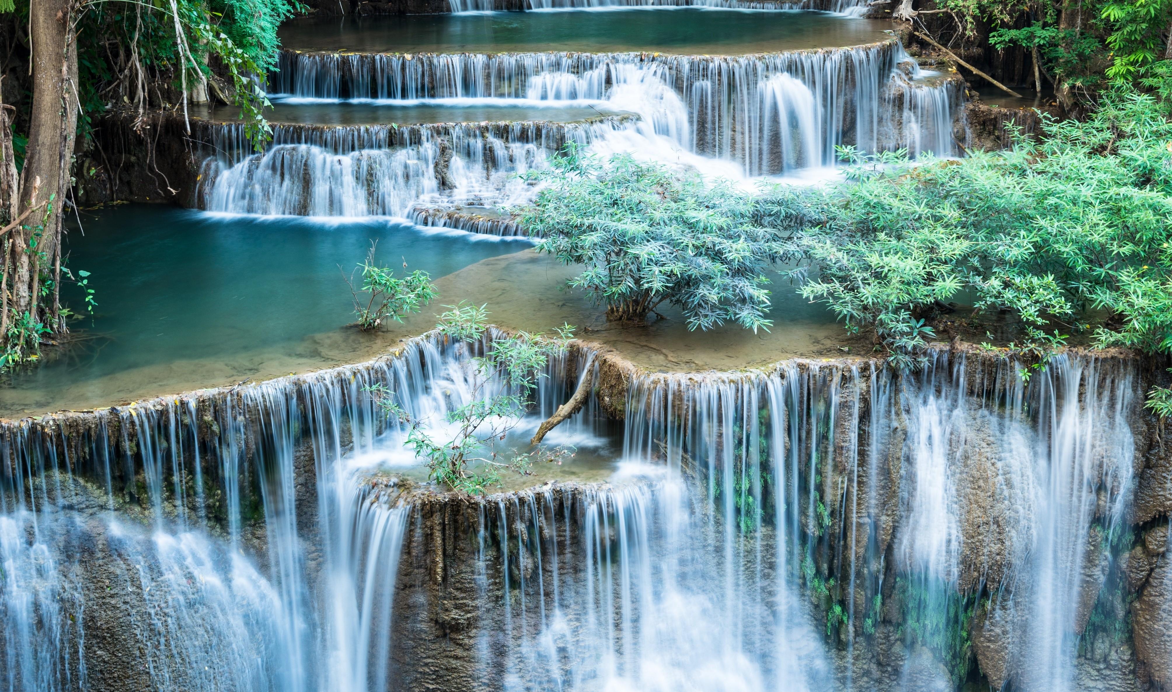 4016x2371 waterfall HD wallpaper, Background