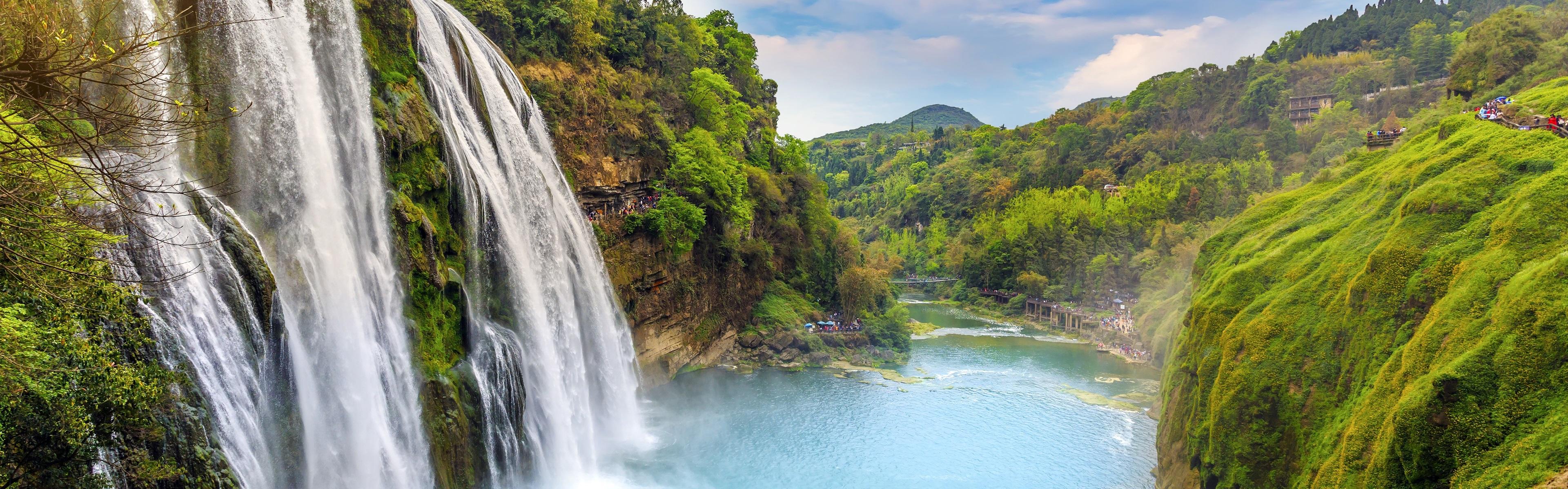 3840x1200 Wallpaper Beautiful waterfall, nature landscape, river 3840x2160 UHD 4K Picture, Image