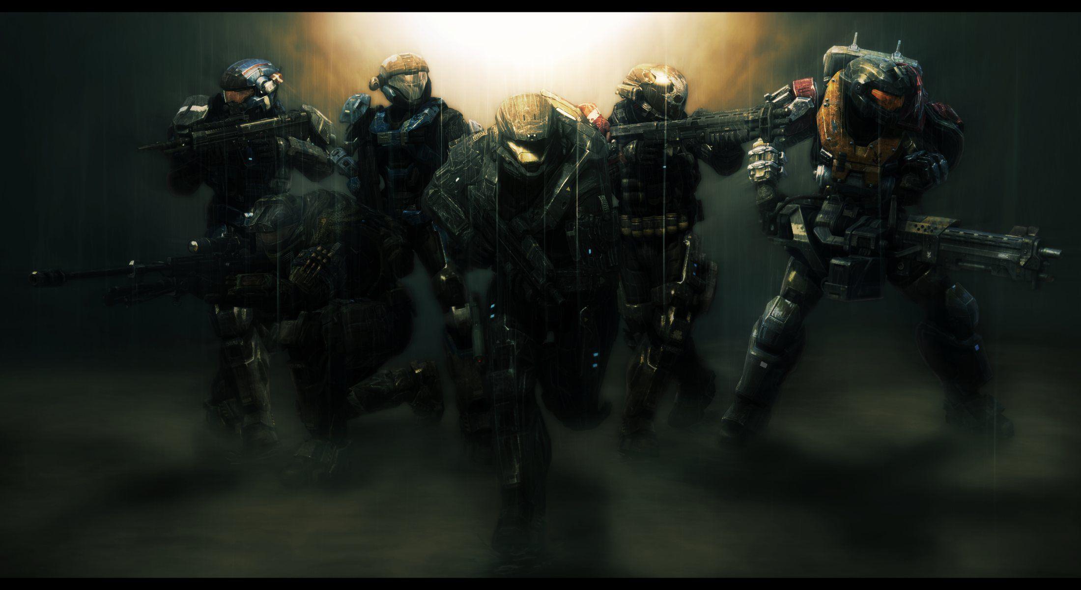 2200x1200 Halo Reach Noble Team Wallpaper. Customity. Halo reach, Halo, Team wallpaper