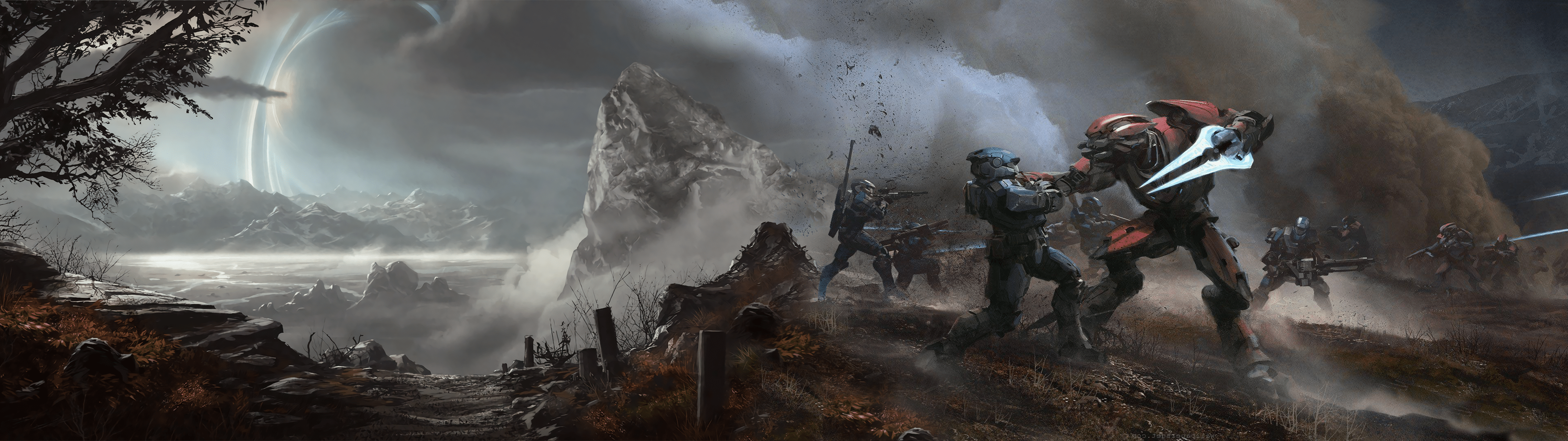 3840x1080 Halo Reach HD Wallpaper