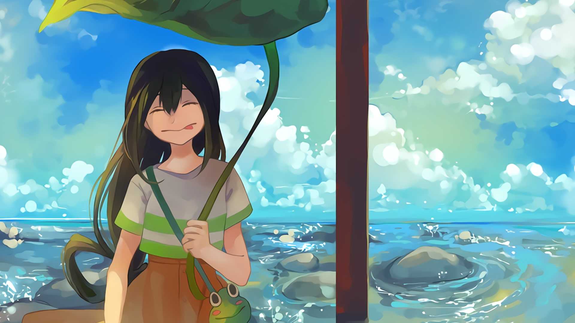 1920x1080 Tsuyu Asui HD Wallpaper