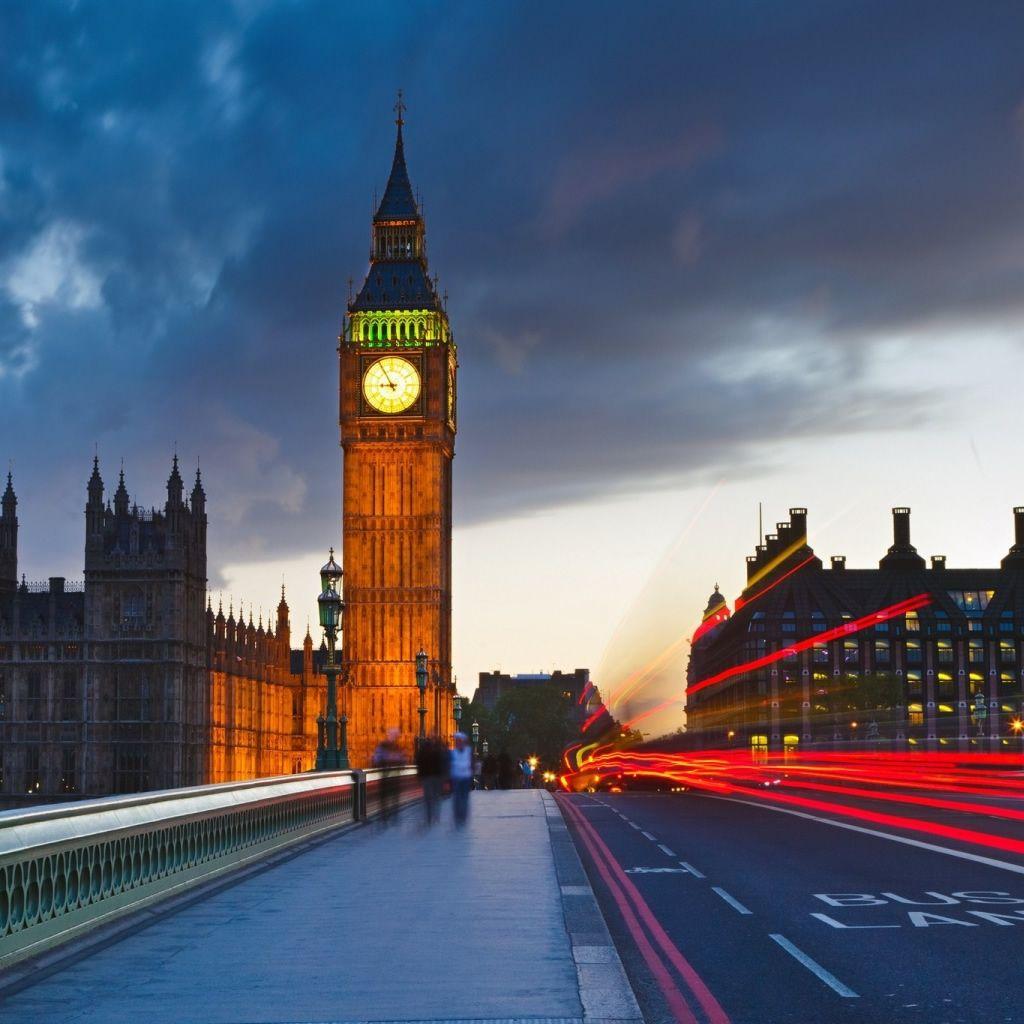 1024x1024 Big Ben Uk London City Street iPad Wallpaper Download. iPhone