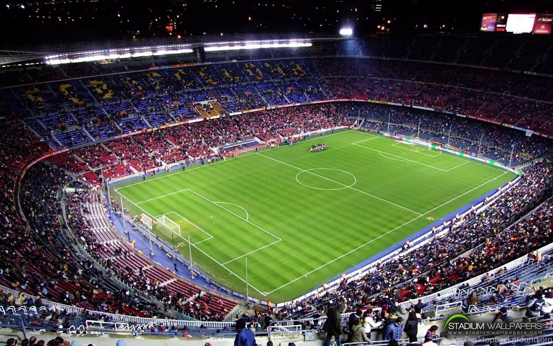 1920x1200 Fc Barcelona Football Field Soccer Stadium Wallpaper Desktop Background