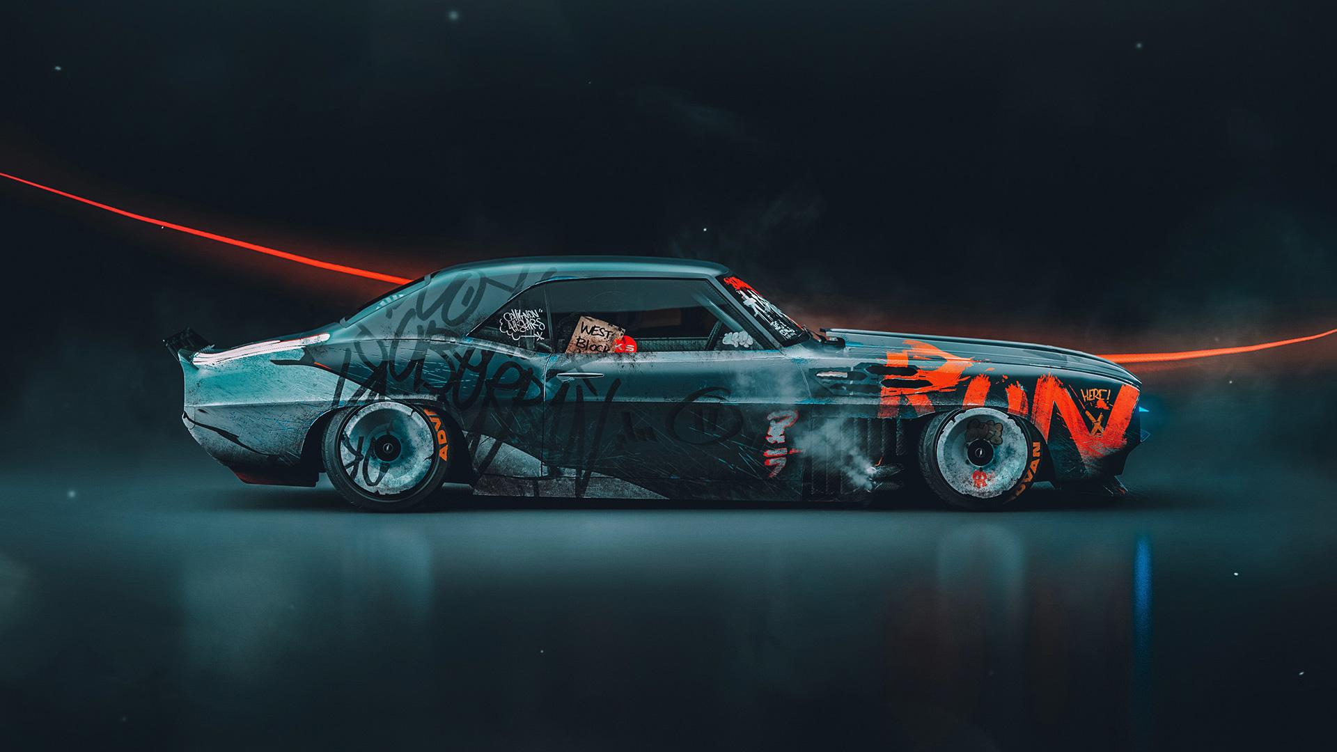 1920x1080 Cool Scifi Sticker Pimped Car, HD Artist, 4k Wallpaper, Image, Background, Photo and Picture