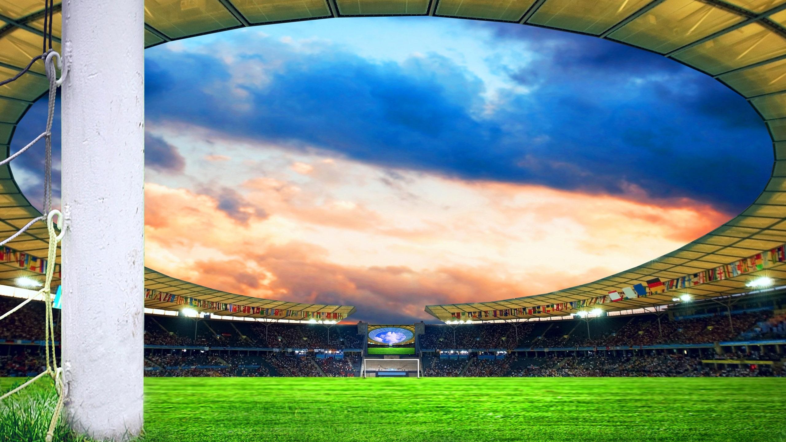 2560x1440 Football field desktop PC and Mac wallpaper