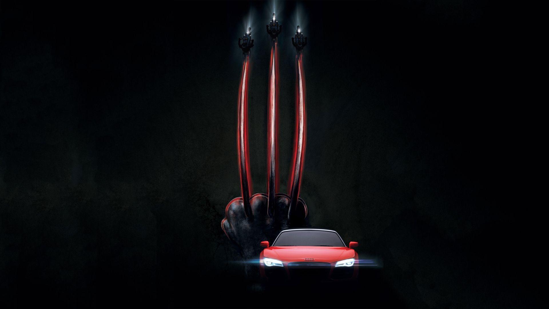 1920x1080 Desktop Wallpaper Wolverine Claws And Audi Car, Dark And Minimal Art, HD Image, Picture, Background, Bc7a8c