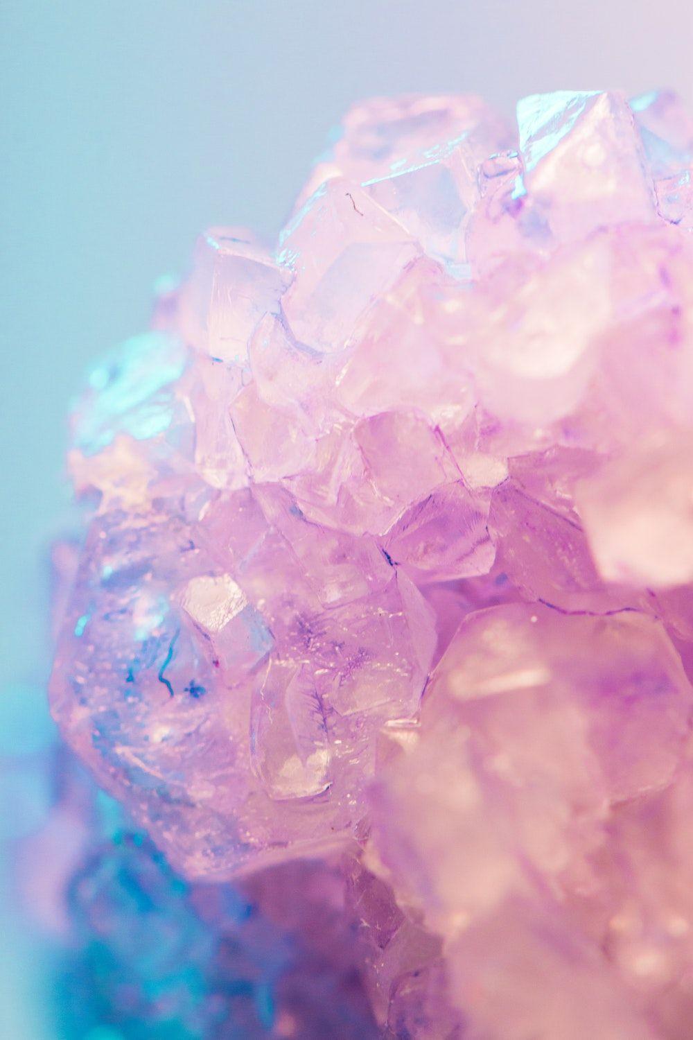 purple and white crystal