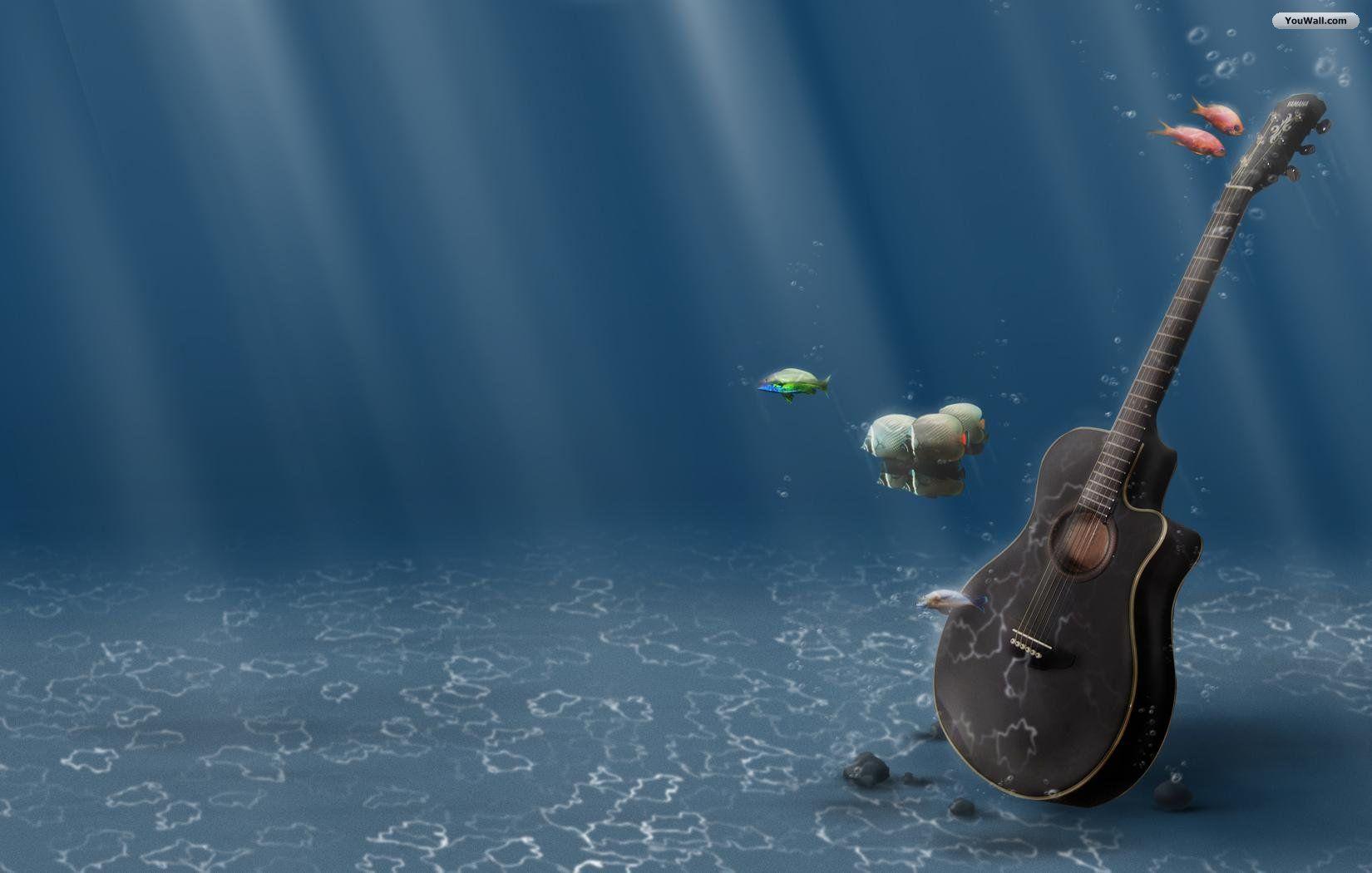 1650x1050 Guitar Under River Wallpaper. Download wallpaper for pc, Wallpaper pc, New wallpaper download