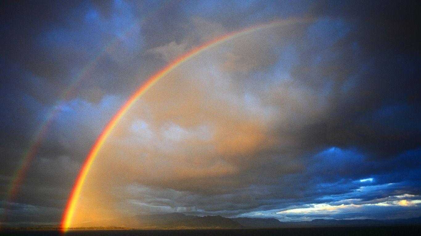 1366x768 Rain and Rainbow Wallpaper, HD Rain and Rainbow Background on WallpaperBat