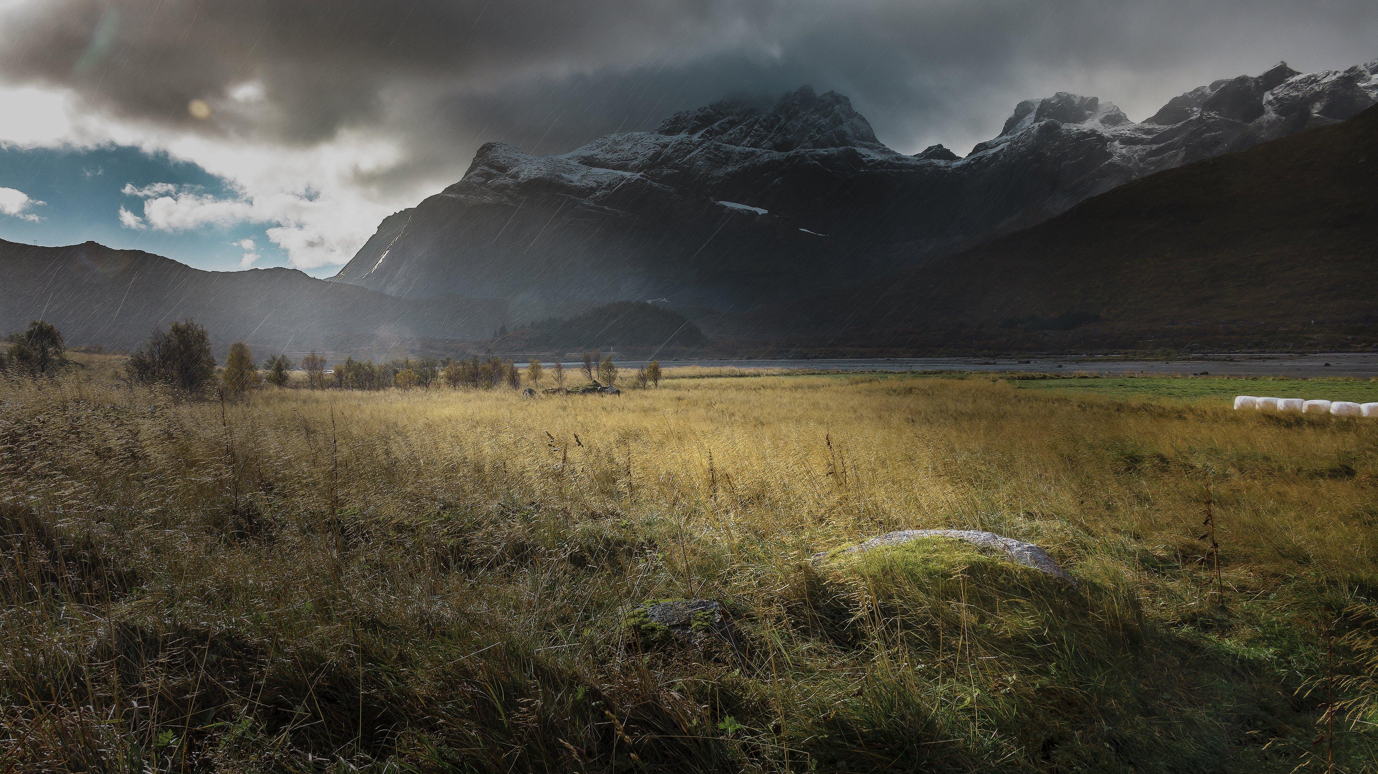 4378x2462 Sun and Rain Norway 4K wallpaper