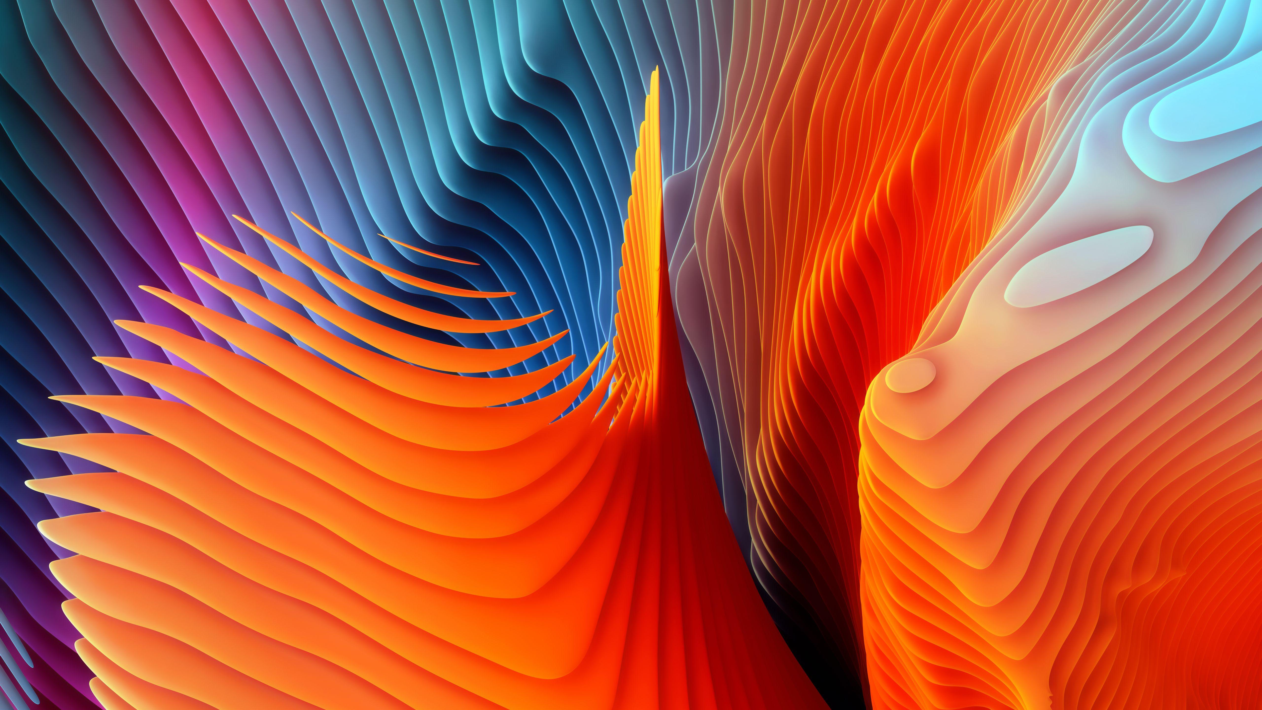 5120x2880 Download New Color Splash & Abstract Shapes Wallpaper