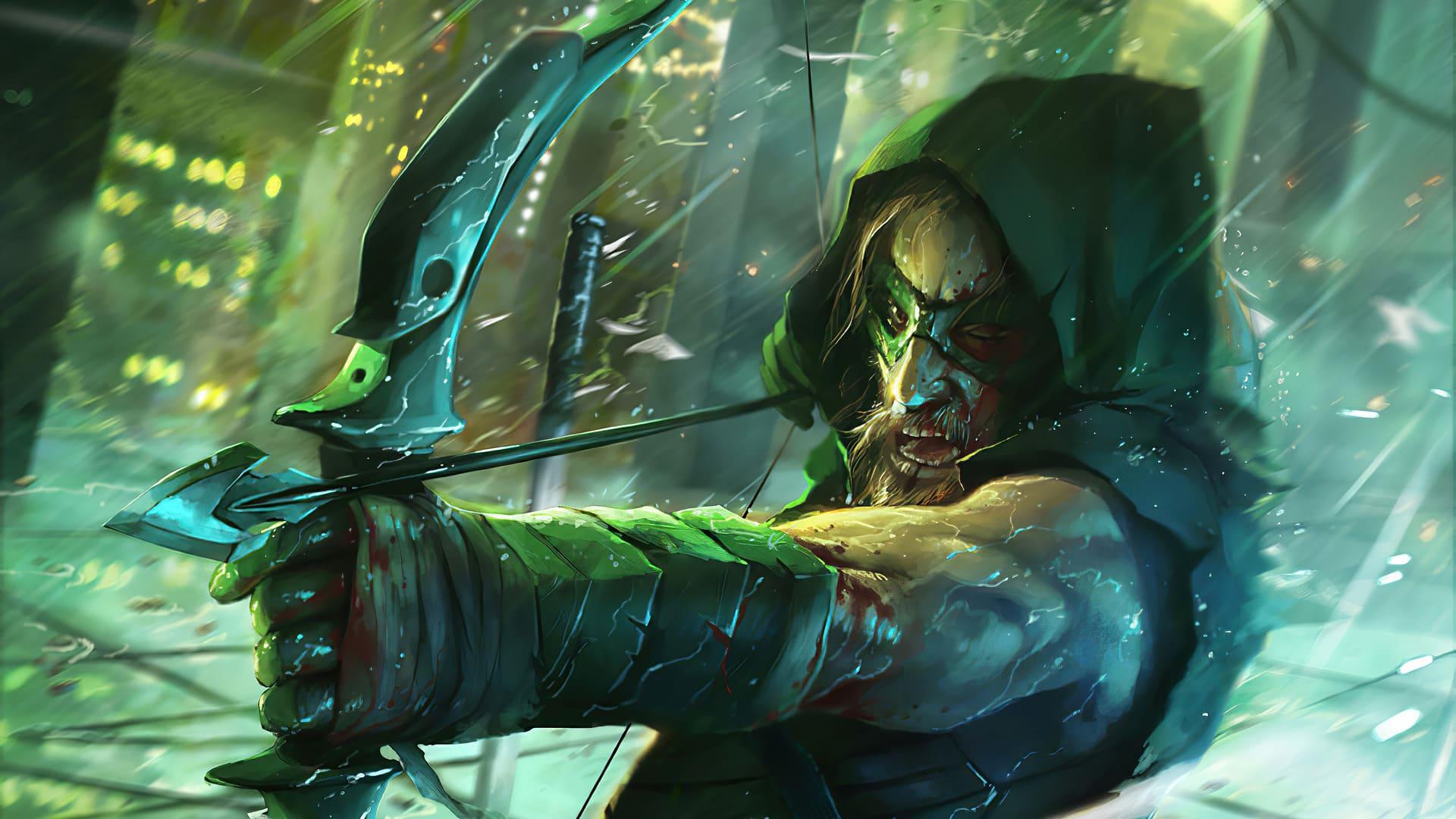 1920x1080 Arrow Wallpaper:k Green Arrow Background [ HD ]