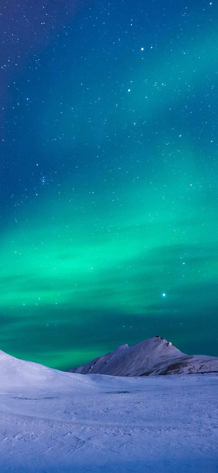 720x1560 Landscape Winter Nigh Phone Wallpaper