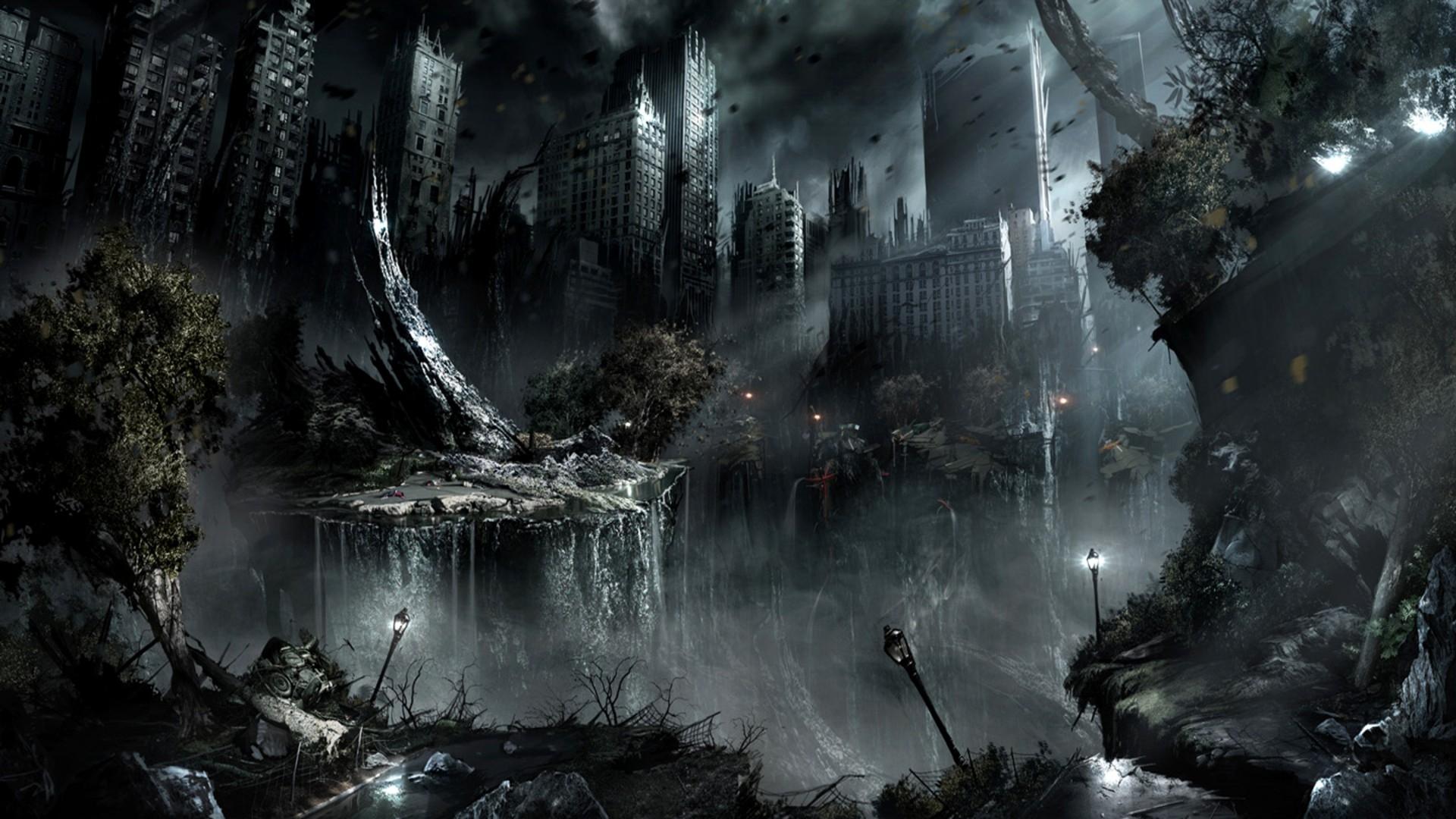 1920x1080 war black dark night destruction apocalypse fantasy art science fiction cities 1920x1080 wallpape