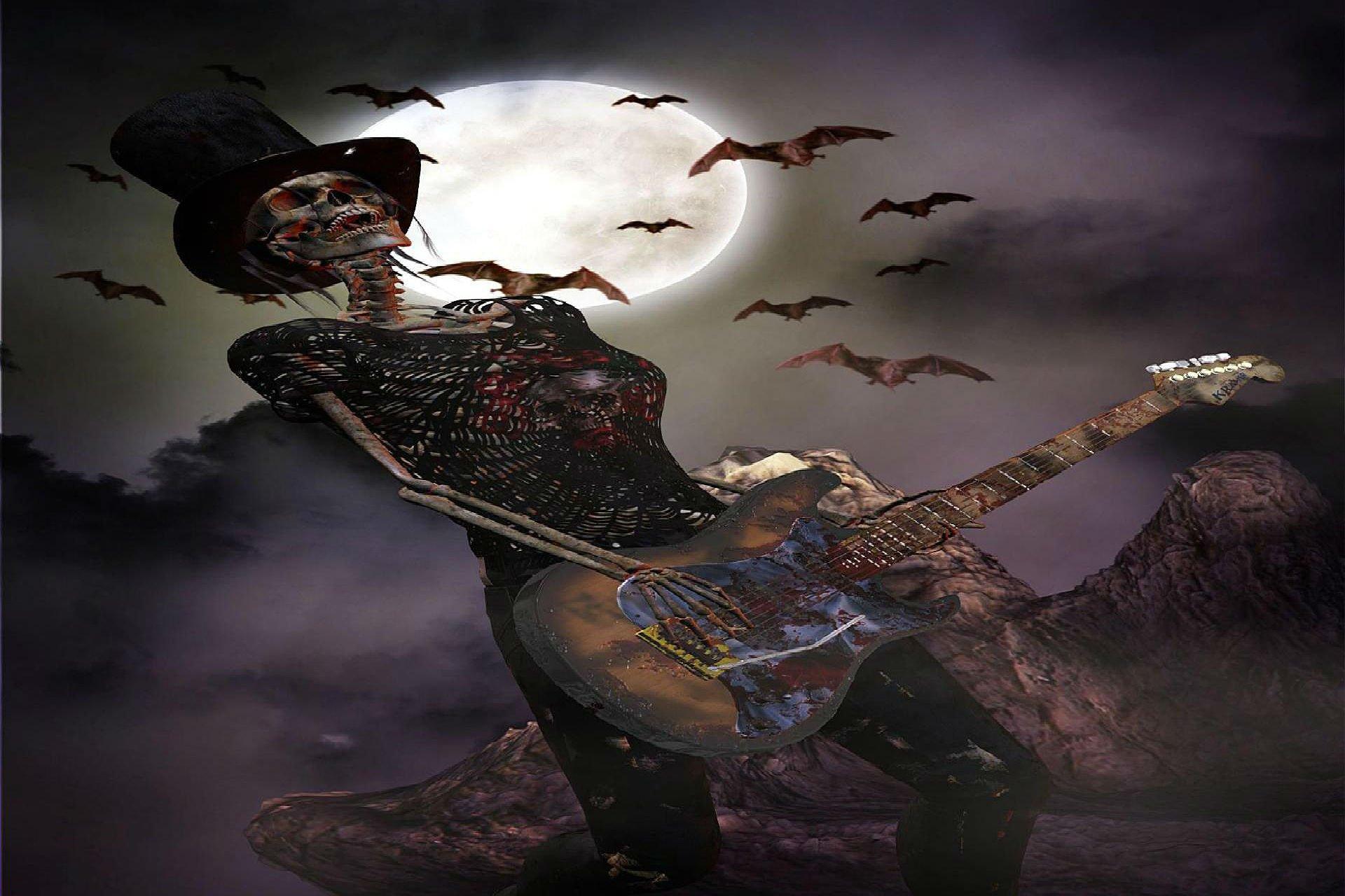 1920x1280 death, Metal, Heavy, Dark, Evil, Skull, Skeleton, Guitar Wallpaper HD / Desktop and Mobile Background