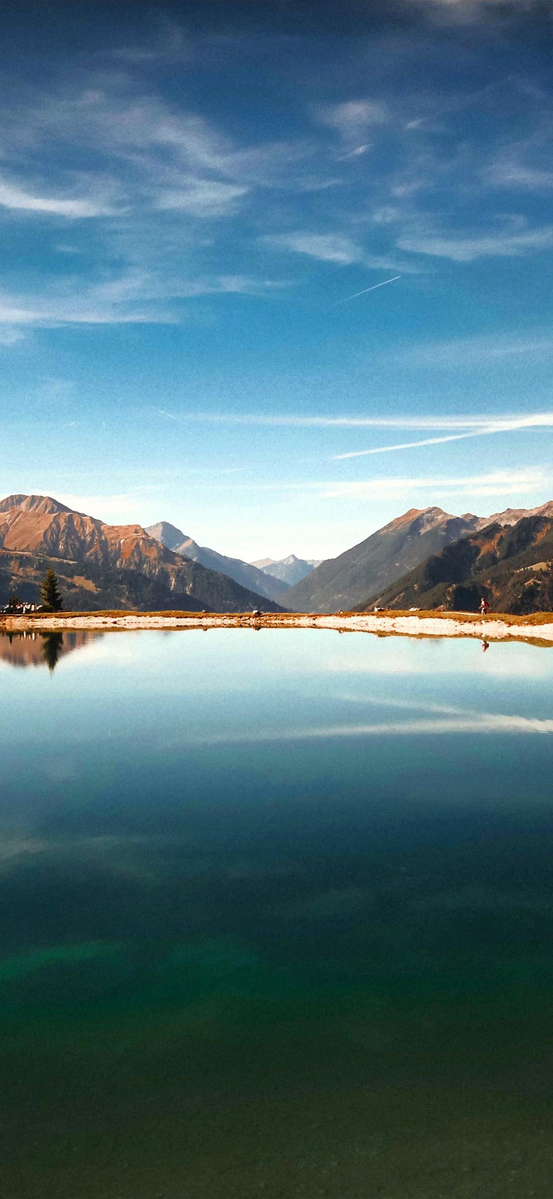 1125x2436 iPhone X wallpaper. lake summer mountain nature