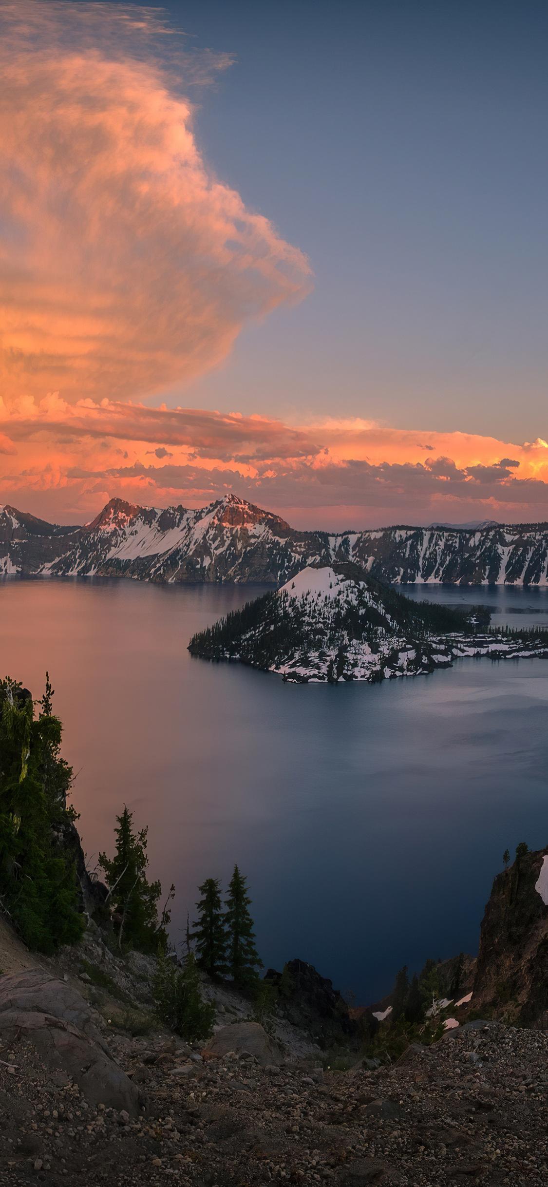 1125x2436 Crater Lake Oregon 4k iPhone XS, iPhone iPhone X HD 4k Wallpaper, Image, Background, Photo and Picture