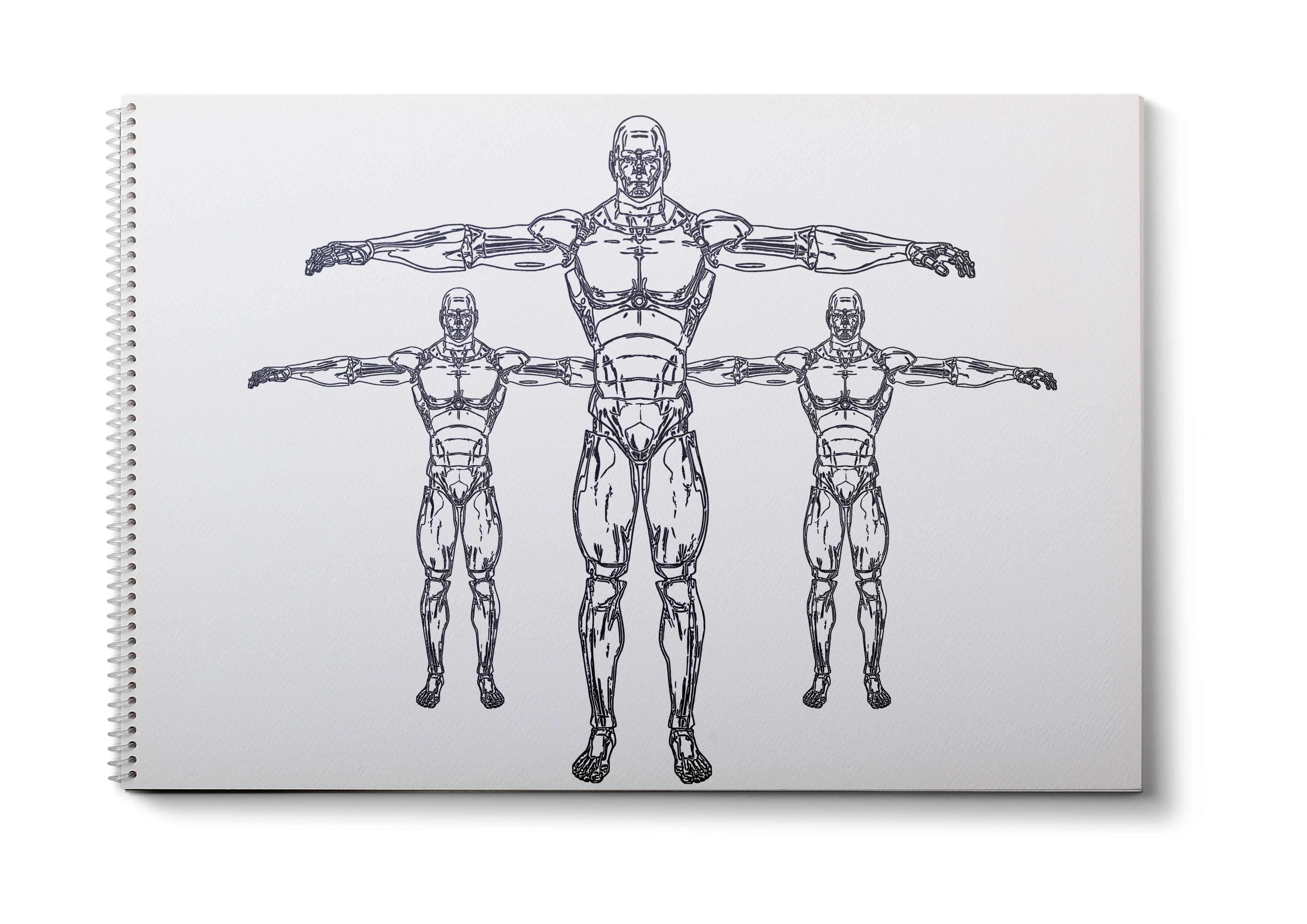 3840x2715 background, diagram, linear, machine, manipulation, robot, sketch, wallpaper 4k wallpaper