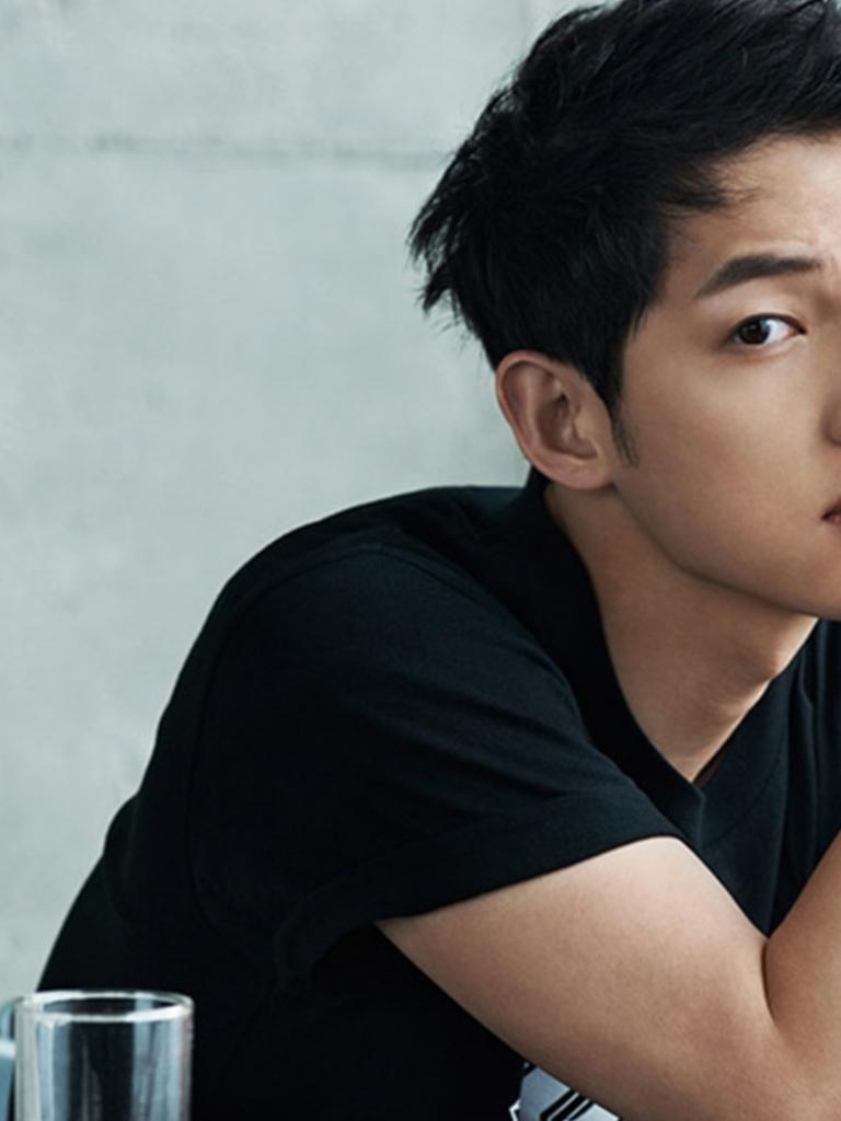 768x1024 song joong ki wallpaper, hair, hairstyle, black hair, chin, forehead, neck, ear
