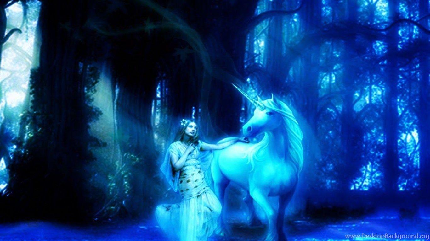 1366x768 Công chúa với hình ảnh câu chuyện cổ tích ngựa kỳ lân cho bé gái