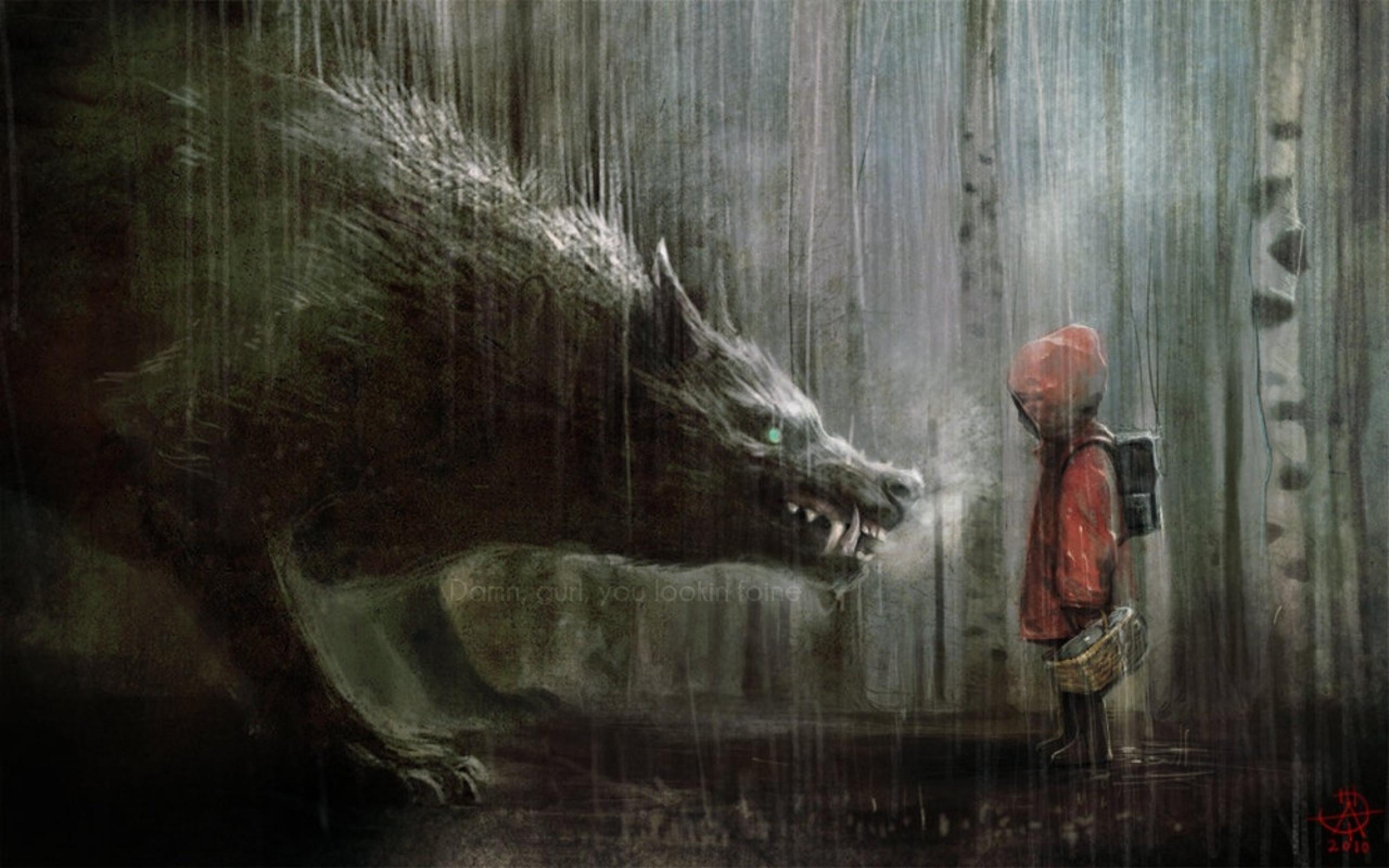 2560x1600 Evil Wolf Wallpaper