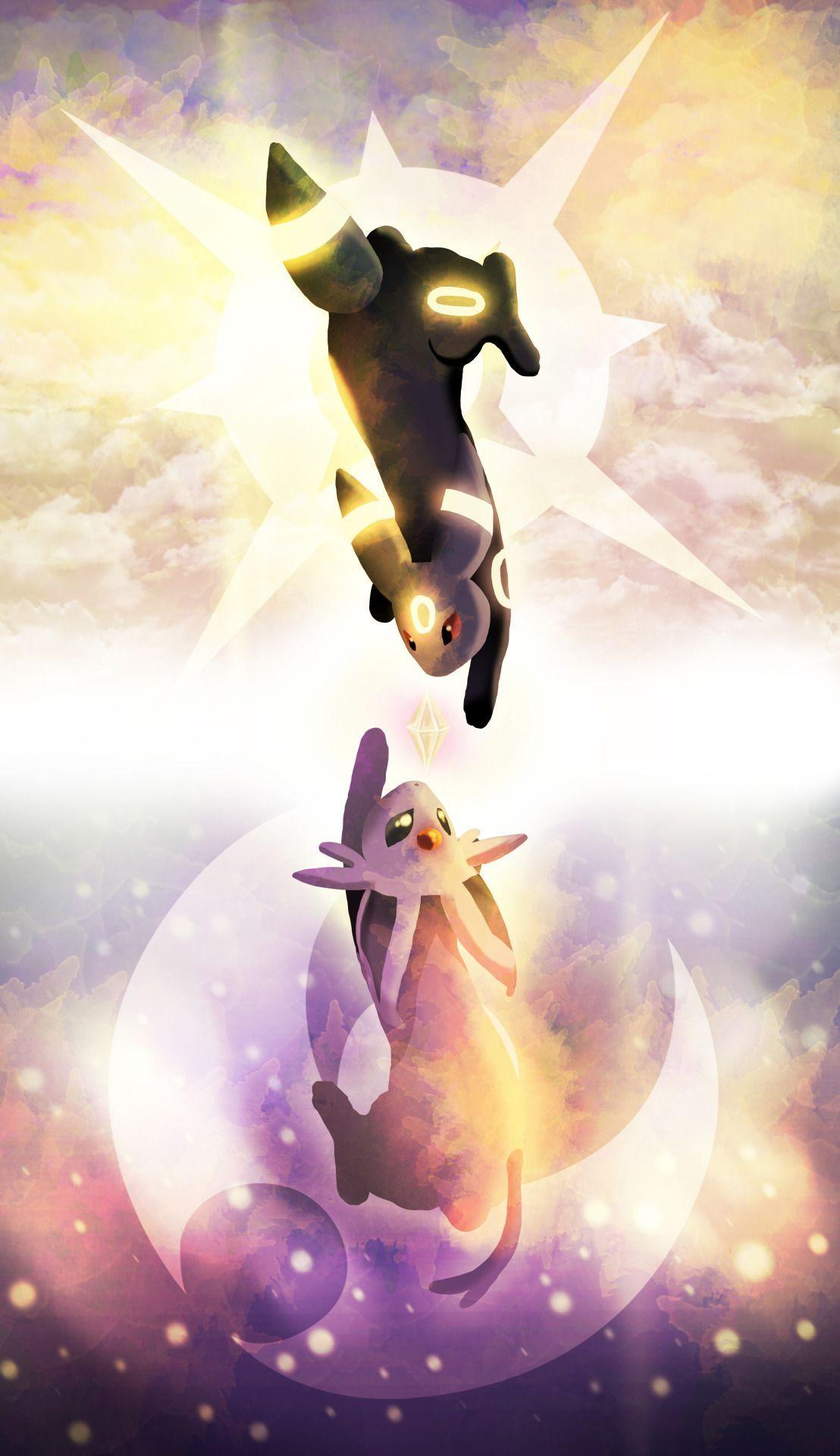 1108x1920 Umbreon And Espeon Wallpaper