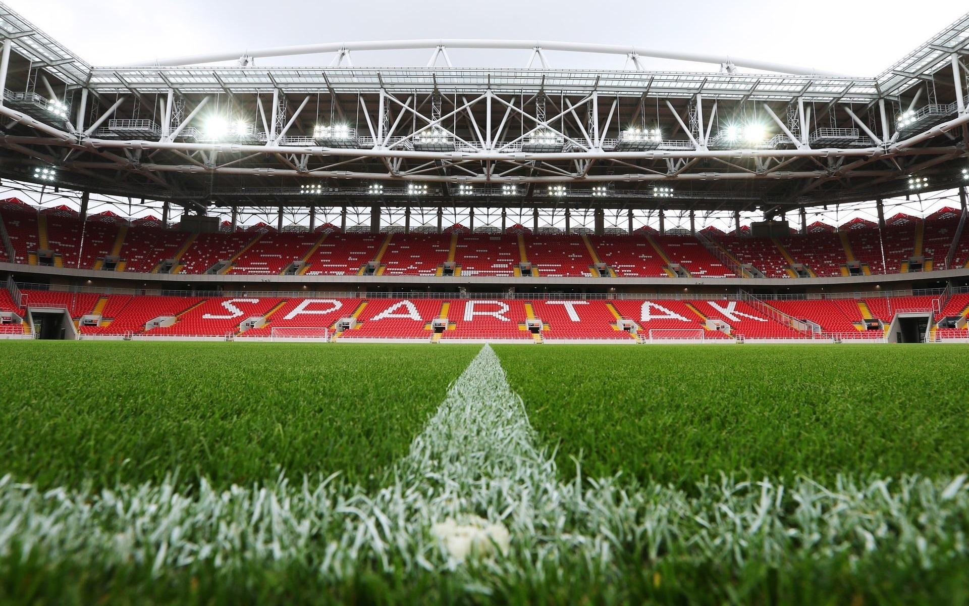 1920x1200 Wallpaper FC Spartak Stadium, football field, lawn, lights 1920x1200 HD Picture, Image