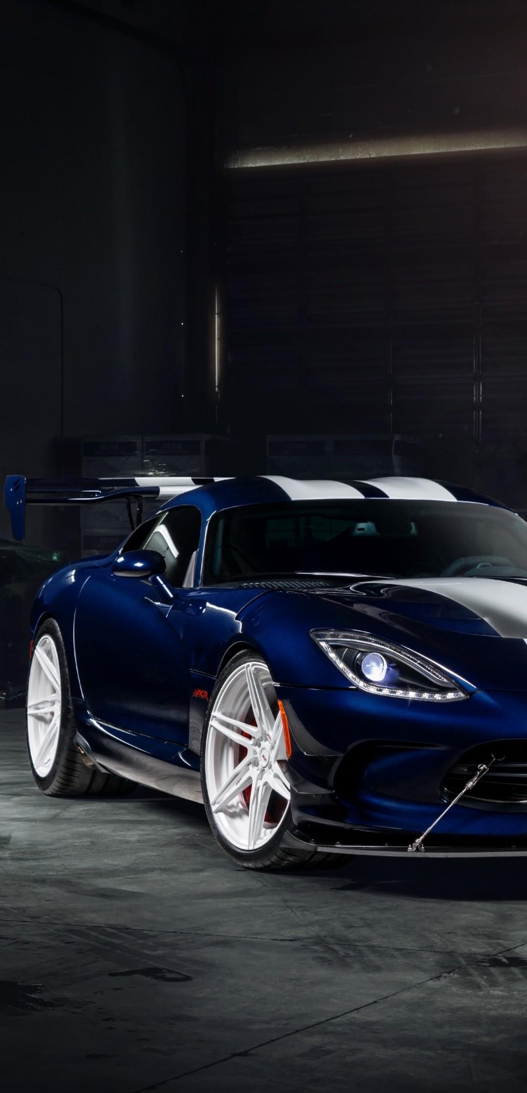 1080x2240 Download 1080x2240 Dodge Viper Acr, Blue Racing Cars Wallpaper for Huawei P20 Pro