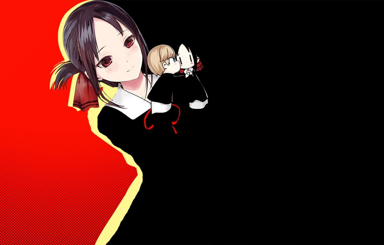1332x850 Wallpaper Doll, Kiss, Black Dress, Red Eyes, Rag, Kaguya Shinomiya, Kaguya Sama Wa Kokurasetai: Tensai Tachi No Renai, Kaguya Shinomiya Image For Desktop, Section сёнэн