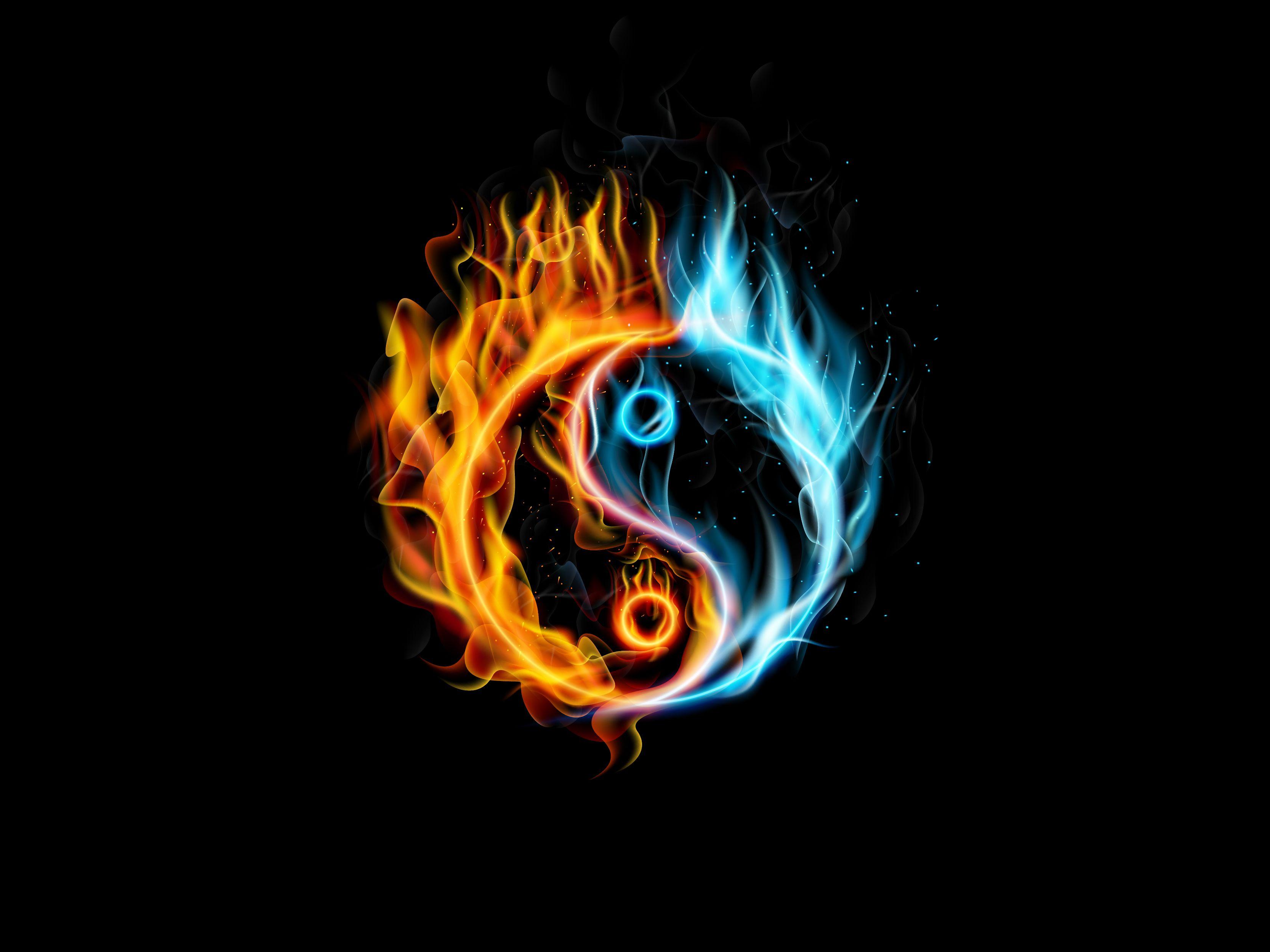 3333x2500 Fire Yin Yang Symbol Graphic by Ka Design · Creative Fabrica. Yin yang image, Yin yang art, Yin yang