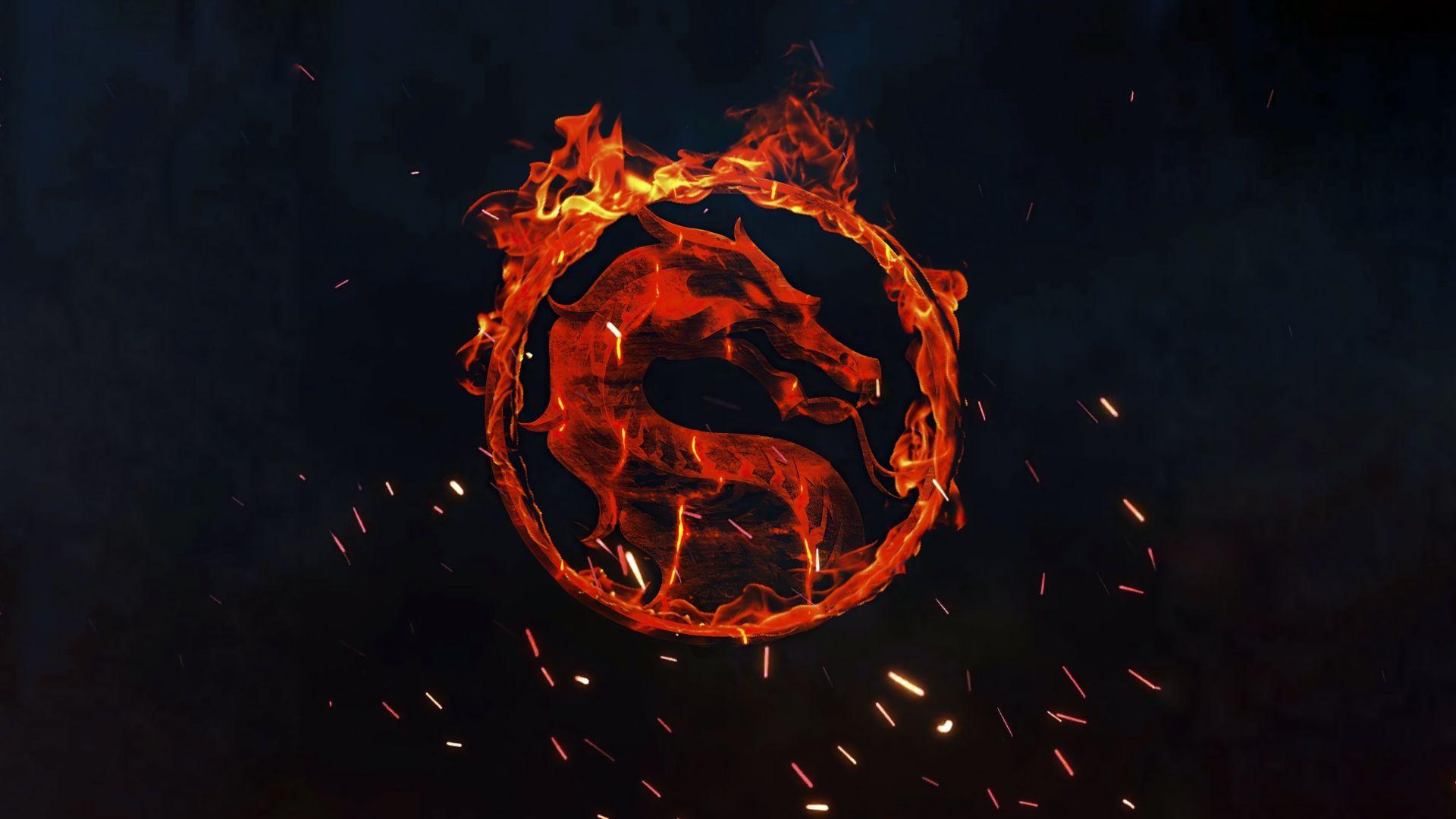 1920x1080 Desktop wallpaper mortal kombat, fire, logo, HD image, picture, background, 01b9ca