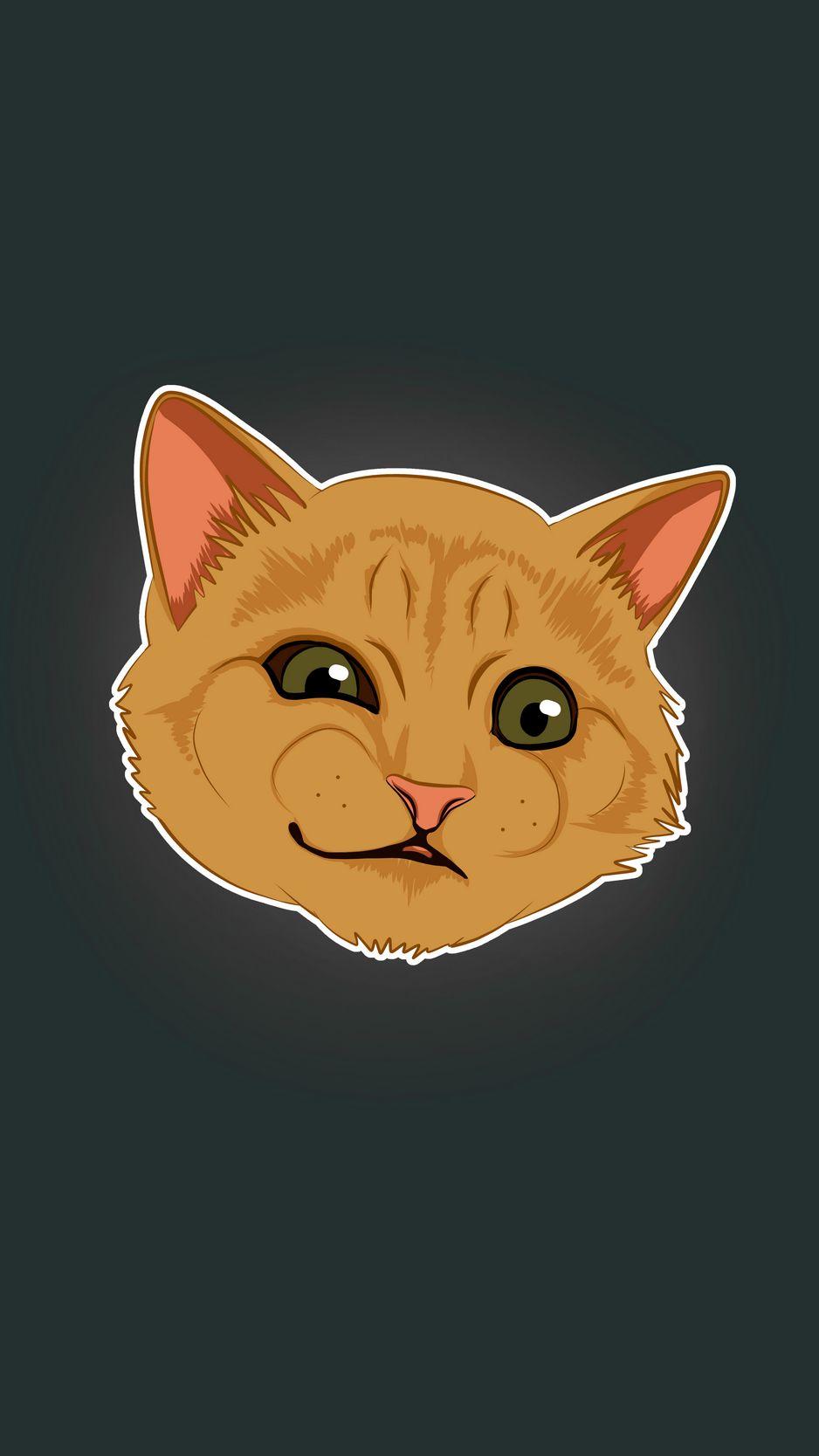 938x1668 Download Wallpaper 938x1668 Cat, Emotions, Funny, Art, Meme Iphone 8 7 6s 6 For Parallax HD Background