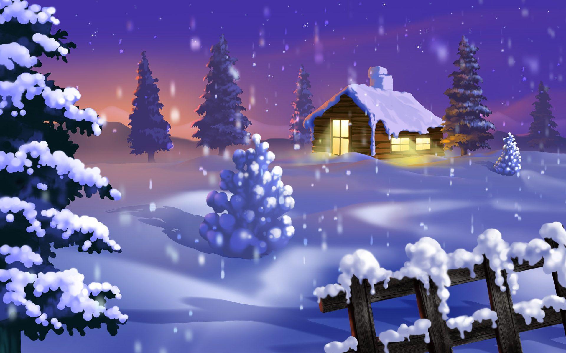 1920x1200 Winter Christmas Wallpaper