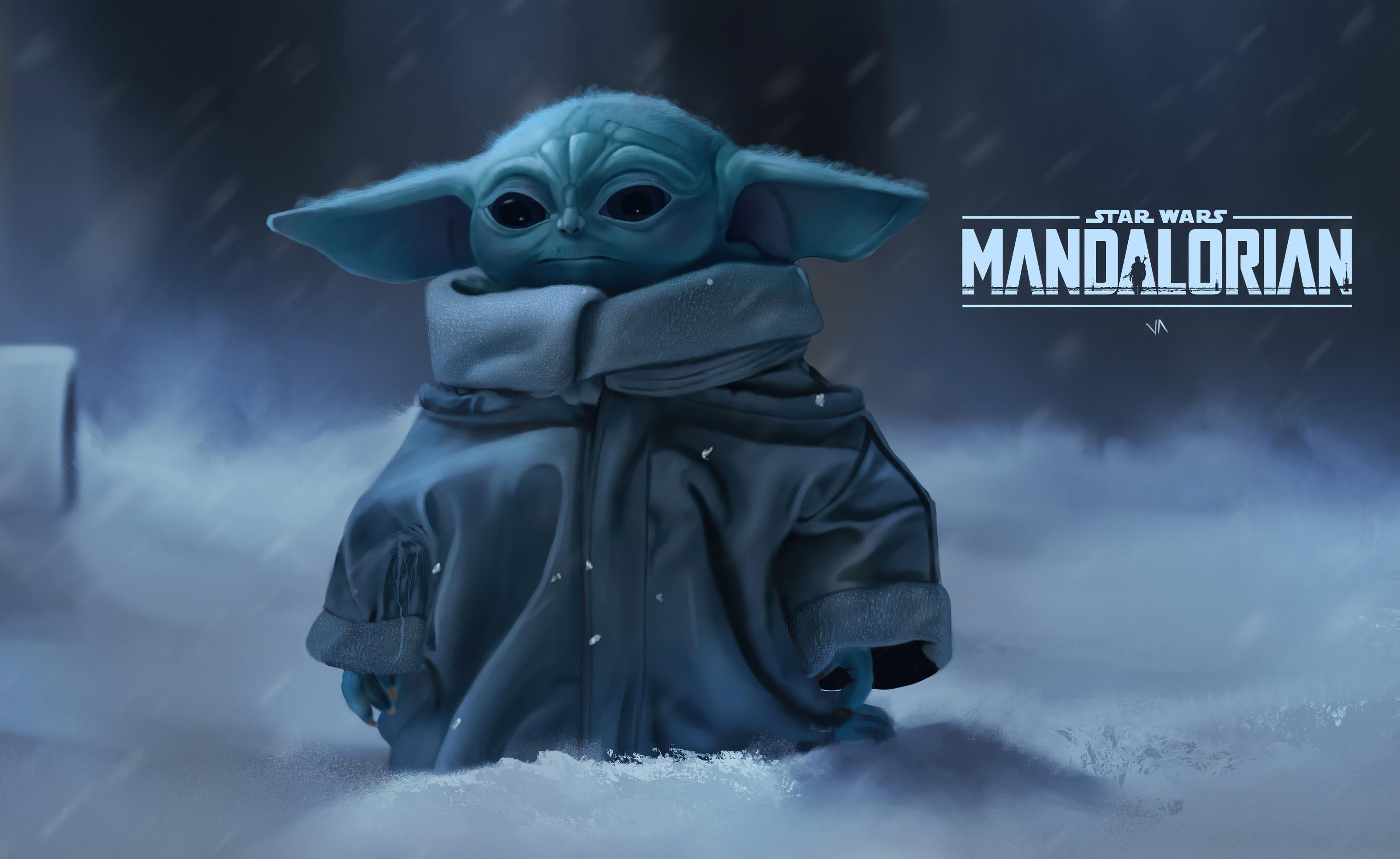 3840x2355 Mandalorian Yoda HD wallpaper, Background